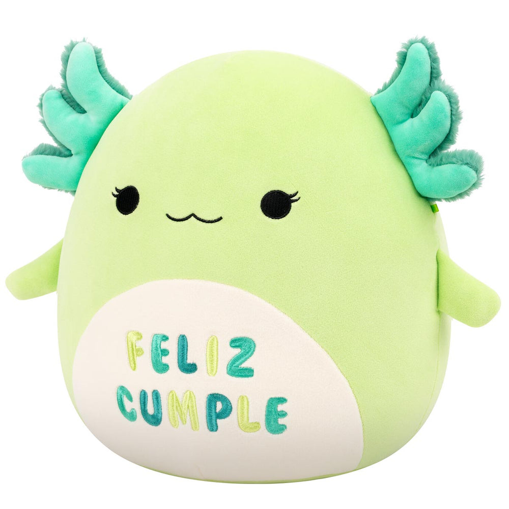 Squishmallows 12" Mipsy the Green Axolotl with “Feliz Cumple” Embroidery | Jazwares / Squishmallows   Squad