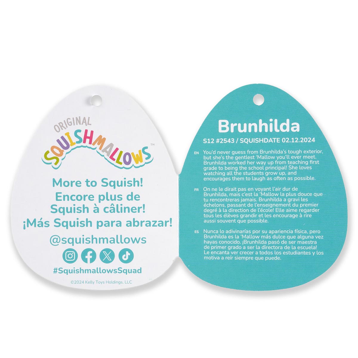 Squishmallows 14" Brunhilda the Blue Tonal Squirrel | Jazwares / Squishmallows   Squad