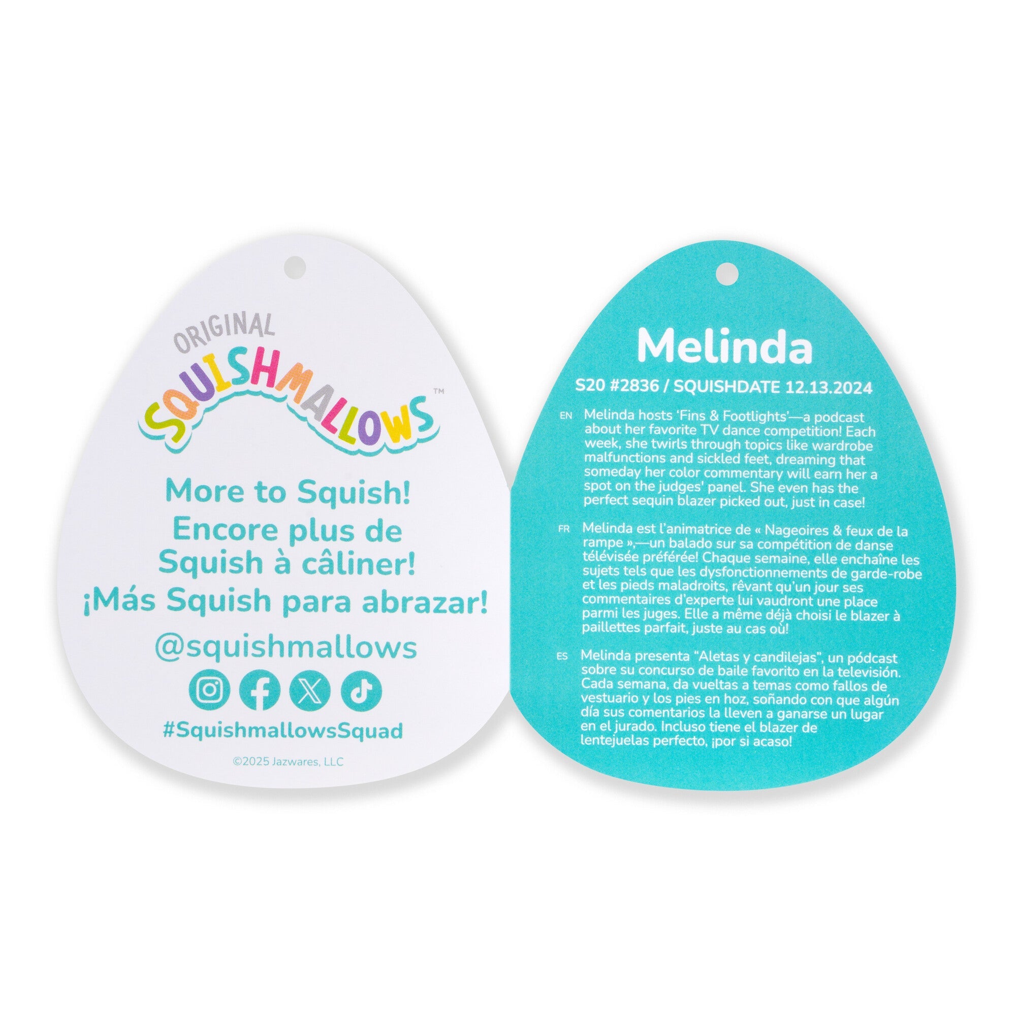 Squishmallows 20" Melinda the Blue Striped Cat Fish | Jazwares / Squishmallows   Category|  Squad