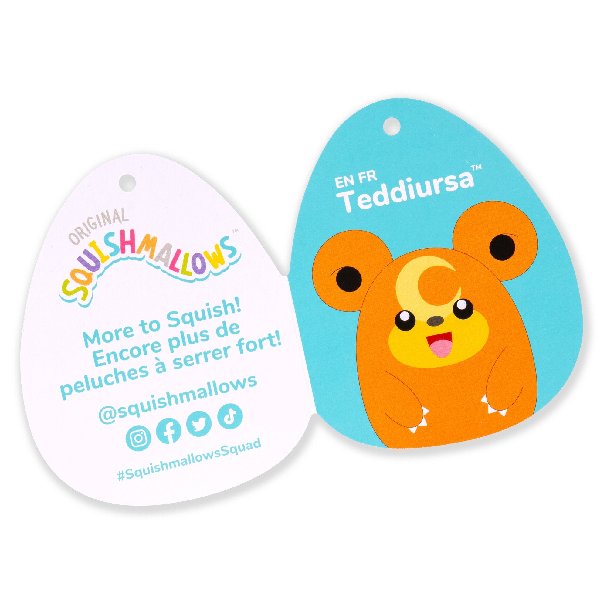 Squishmallows 3.5-Inch Pokémon Teddiursa Clip | Jazwares / Squishmallows   Category