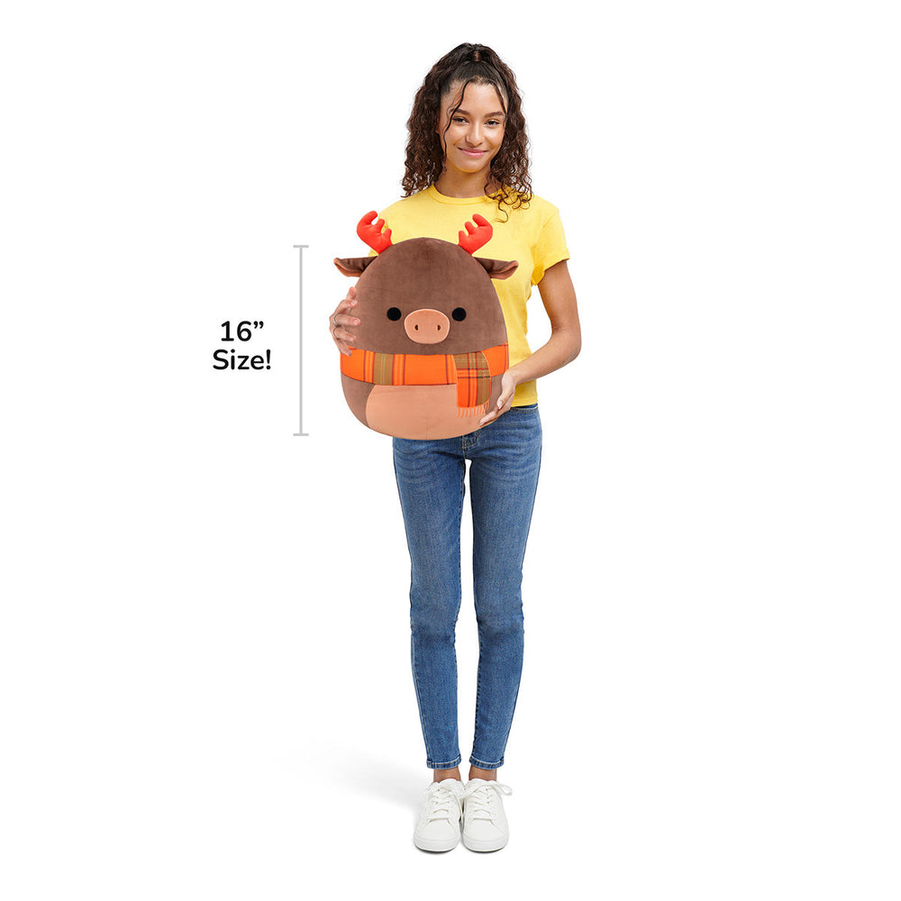 Squishmallows 16" Patterson the Moose with Orange Scarf | Jazwares / Squishmallows   Squad
