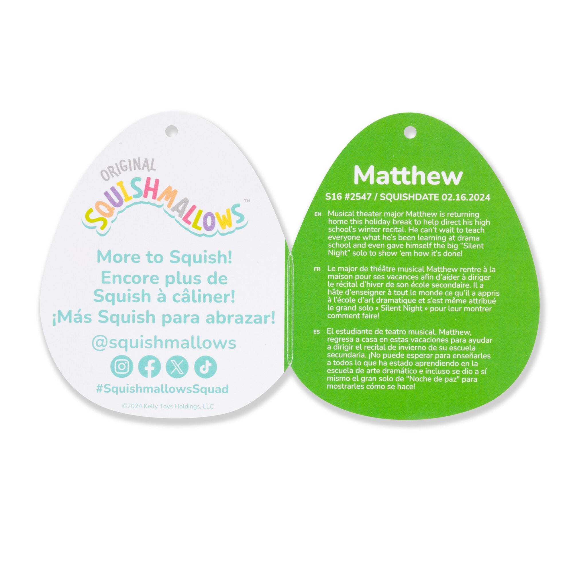 Squishmallows 16" Matthew the White Moose with Glitter Antlers | Jazwares / Squishmallows   Squad