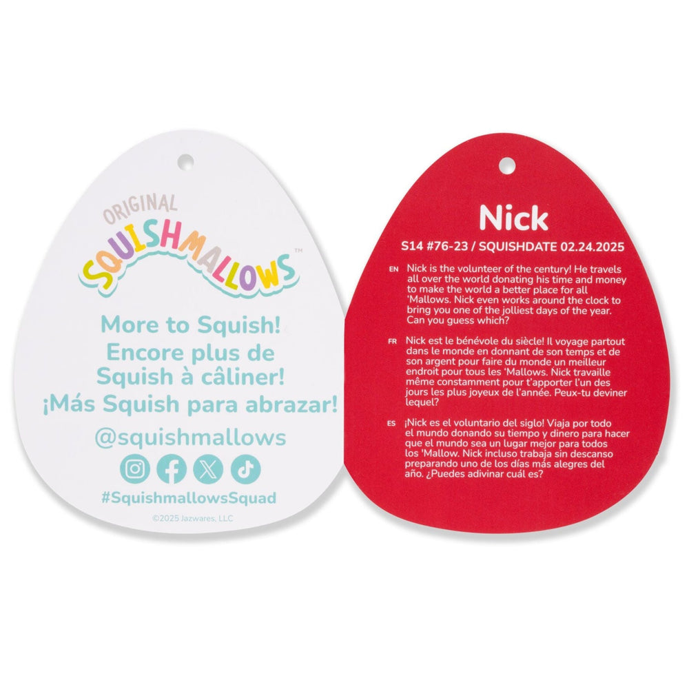 Squishmallows 14" Nick the Santa Claus in Red Hawaiian Shirt | Jazwares / Squishmallows   Squad