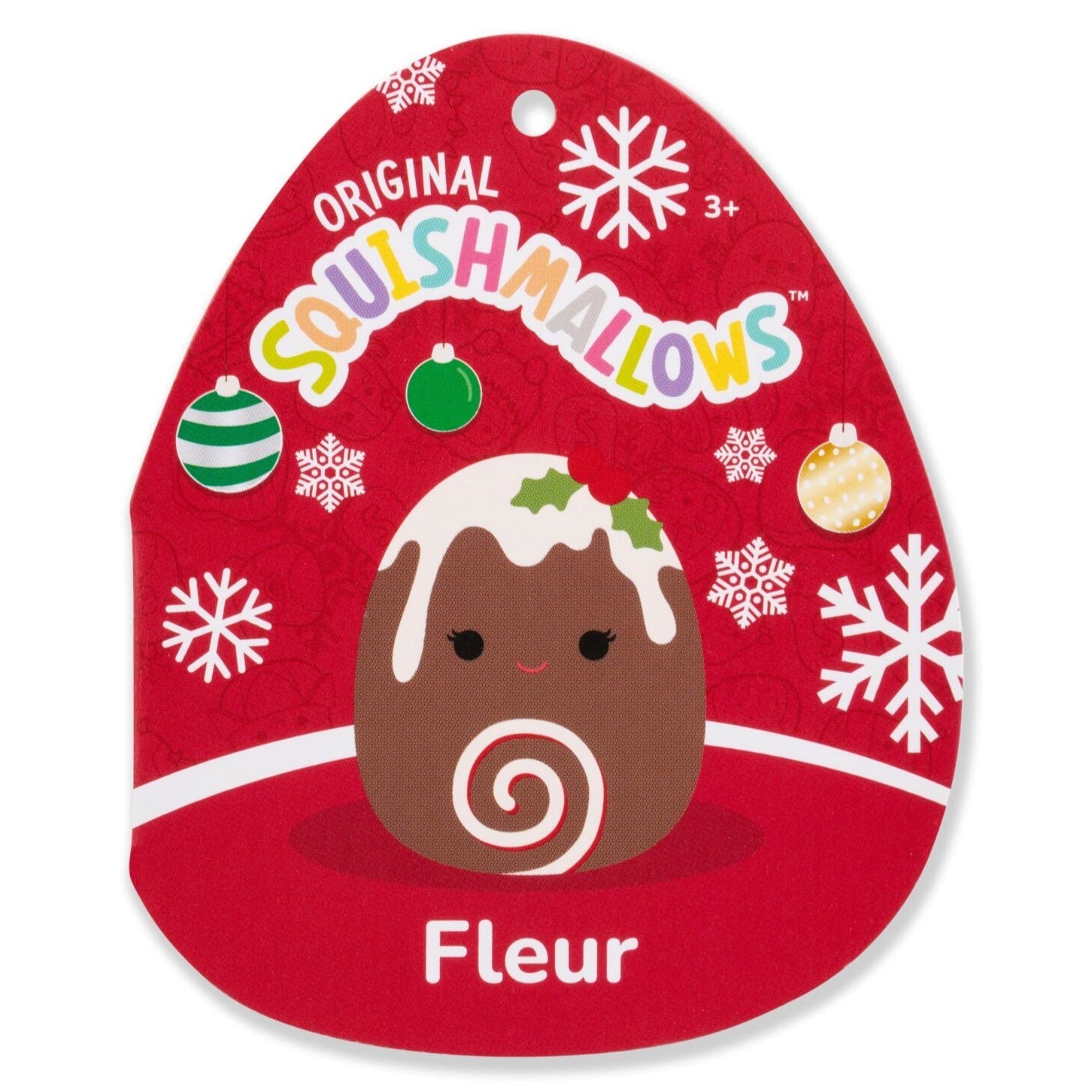 Squishmallows 8" Fleur the Yule Log with Holly | Jazwares / Squishmallows   Squad