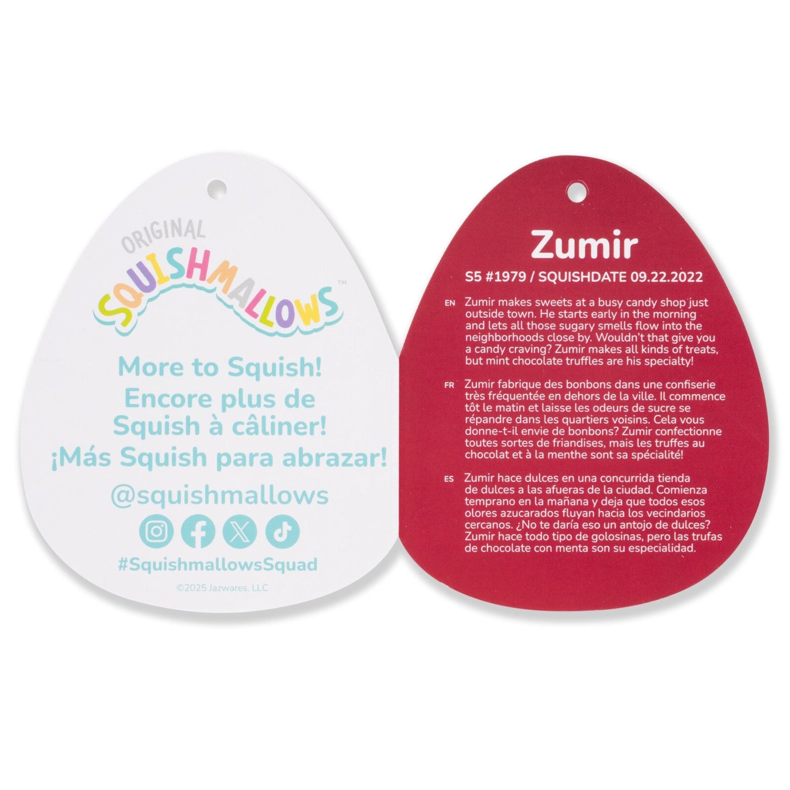 Squishmallows 5" Zumir the Green Moose with Peppermint Swirl Belly | Jazwares / Squishmallows   Squad