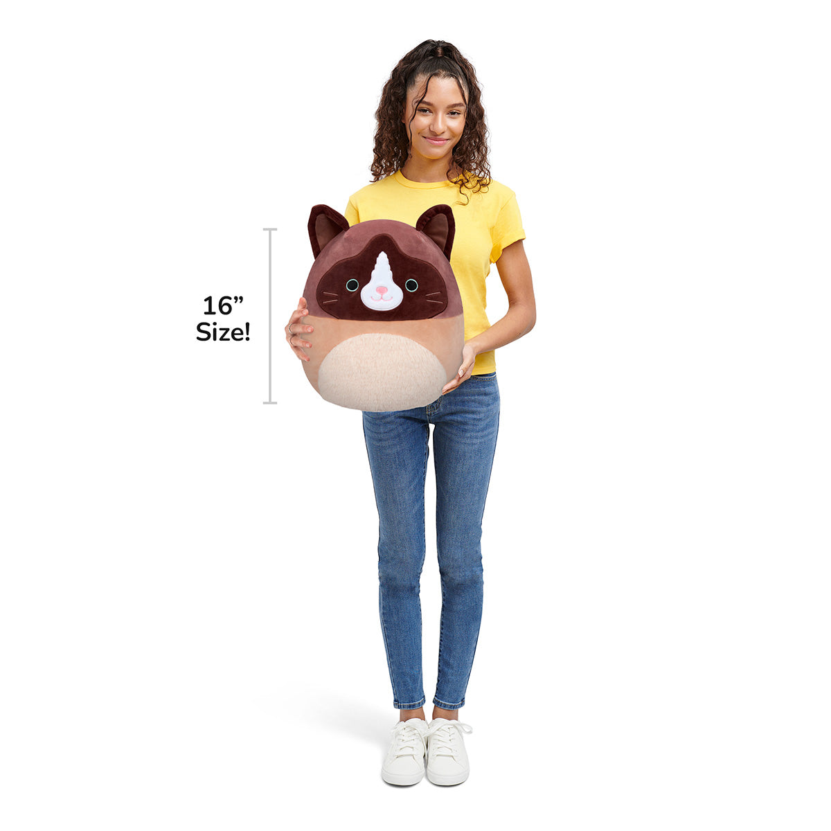 Squishmallows 16" Woodward the Brown and Tan Snowshoe Cat | Jazwares / Squishmallows   Squad