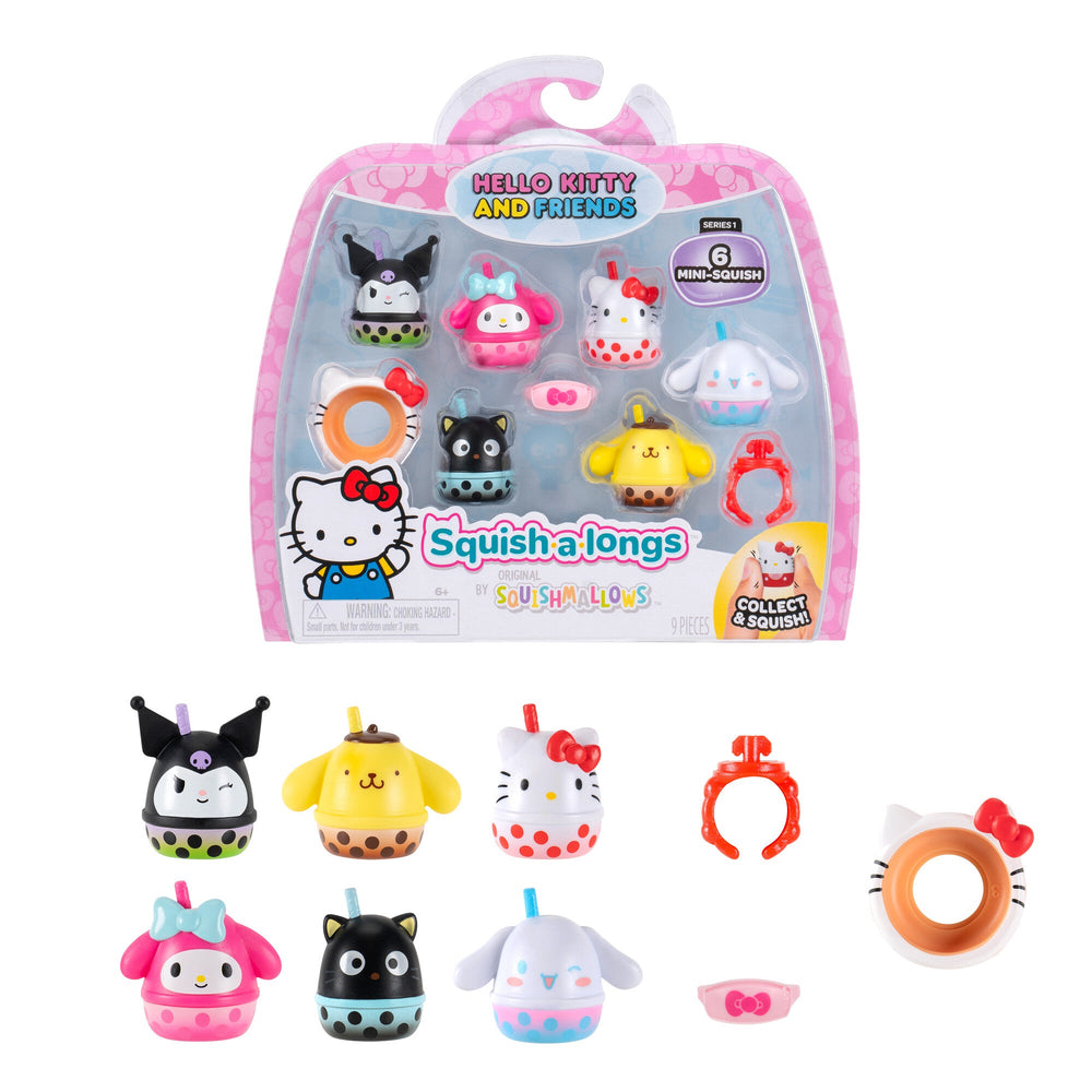Squish-a-longs Hello Kitty and Friends Boba 6-Pack | Jazwares / Squishmallows   Category|  Brand