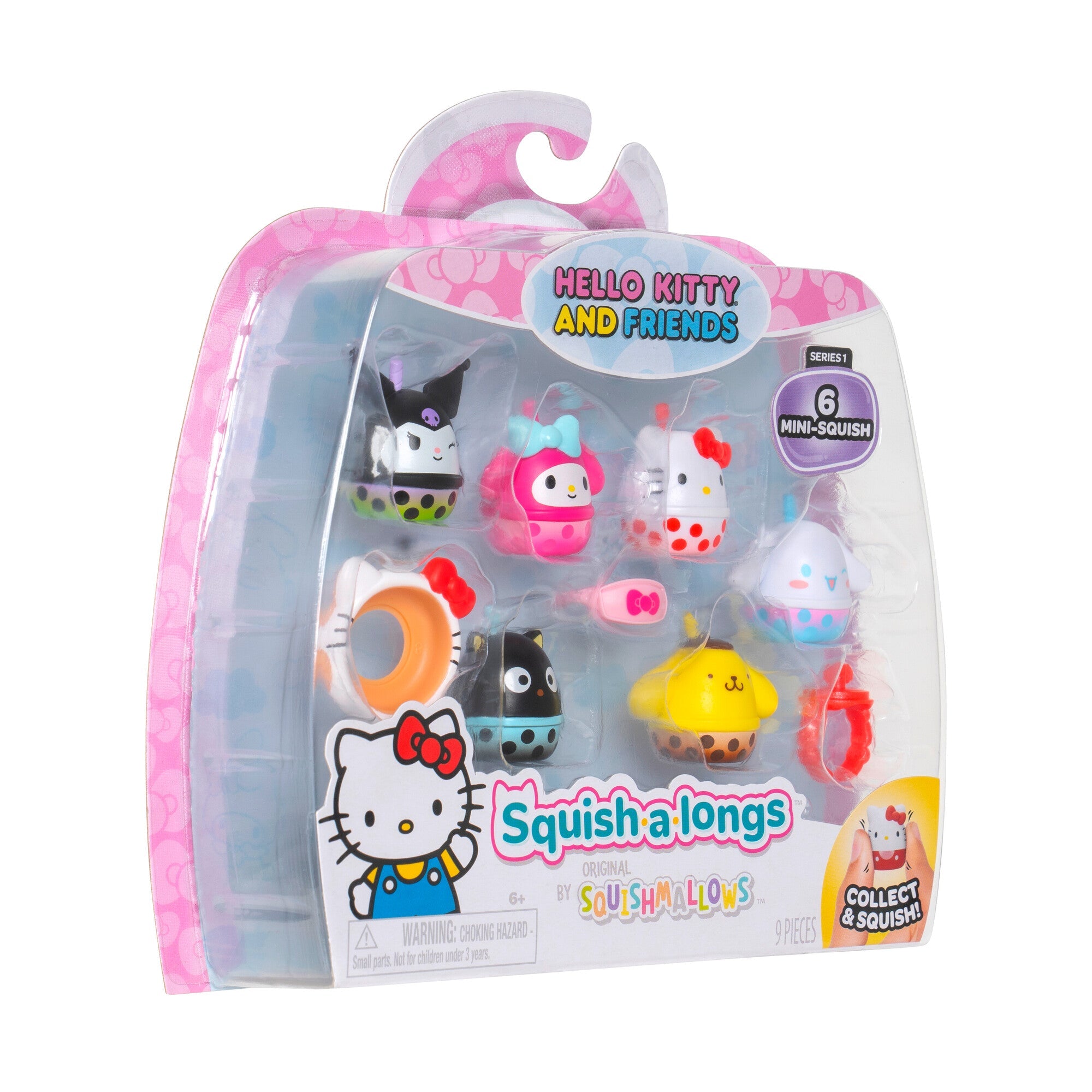 Squish-a-longs Hello Kitty and Friends Boba 6-Pack | Jazwares / Squishmallows   Category|  Brand