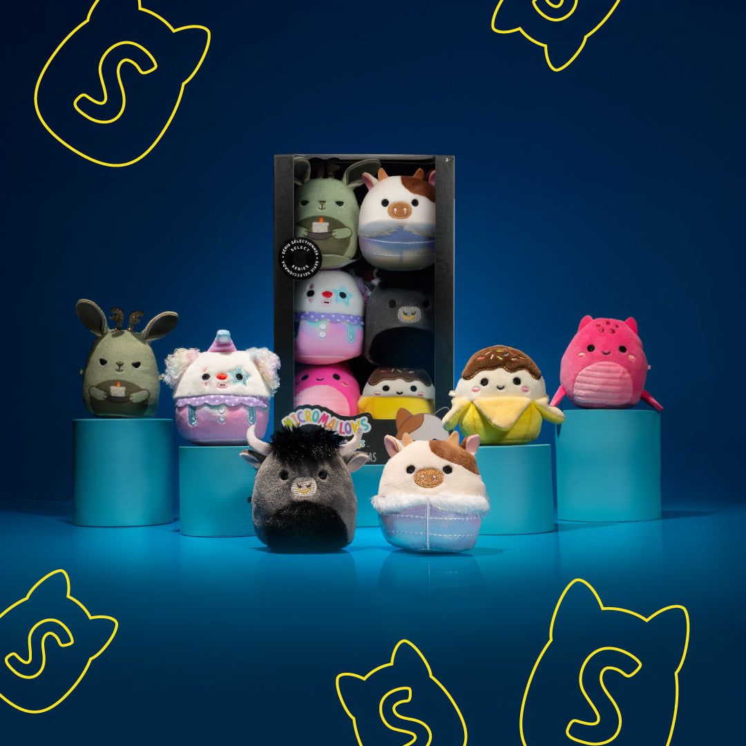 Micromallows Select Series 6-Pack - Ronnie, Junie, X. Axis, Ennis, Martha, Lake | Jazwares / Squishmallows   Category|  Brand