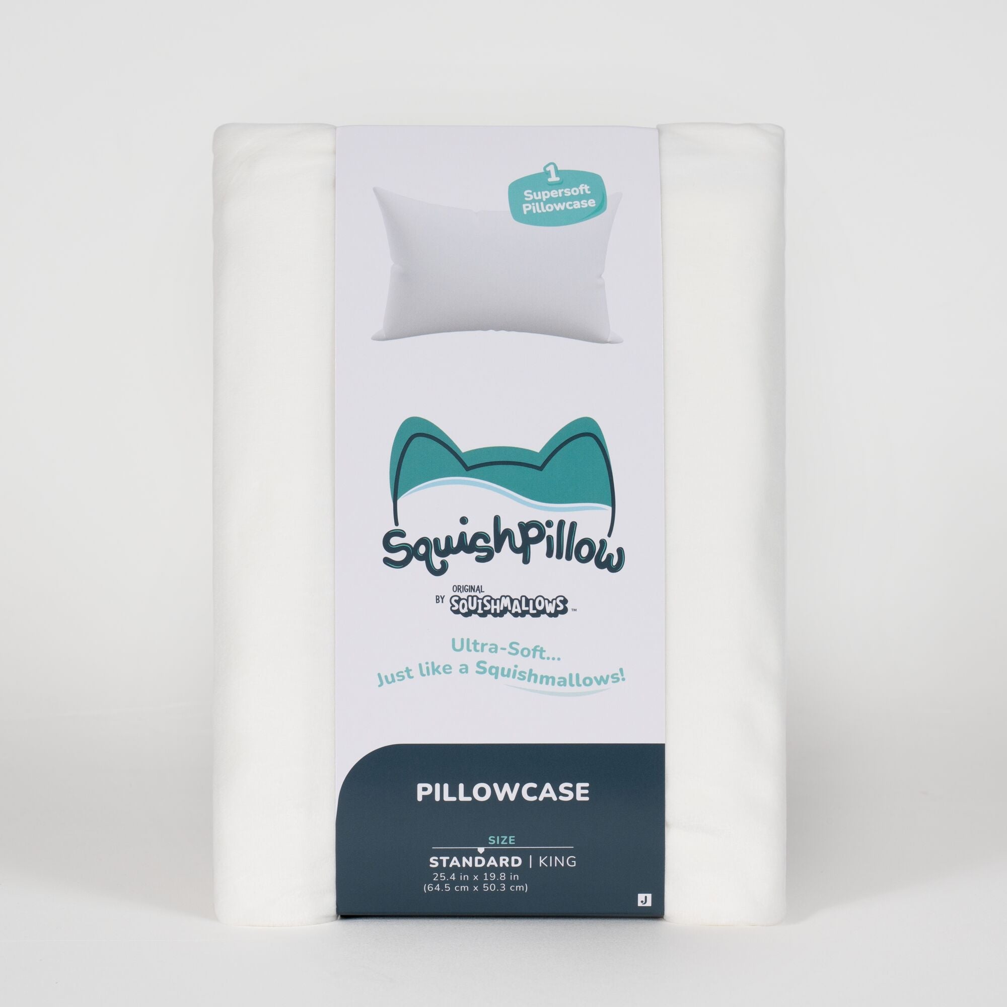 SquishPillow Pillowcase Solid Slumber White | Jazwares / Squishmallows   Category