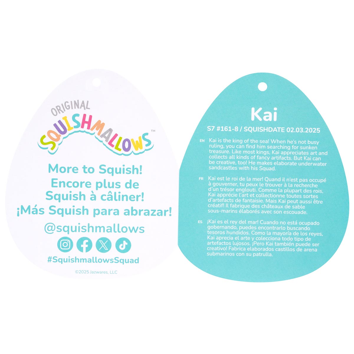 Squishmallows 8" Kai the Sushi Orca Whale | Jazwares / Squishmallows   Squad