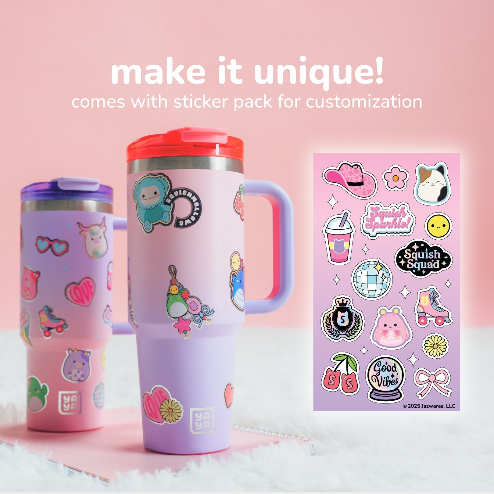 Squishmallows Sticker Bomb Tumbler with Straw / Squishmallows   Category