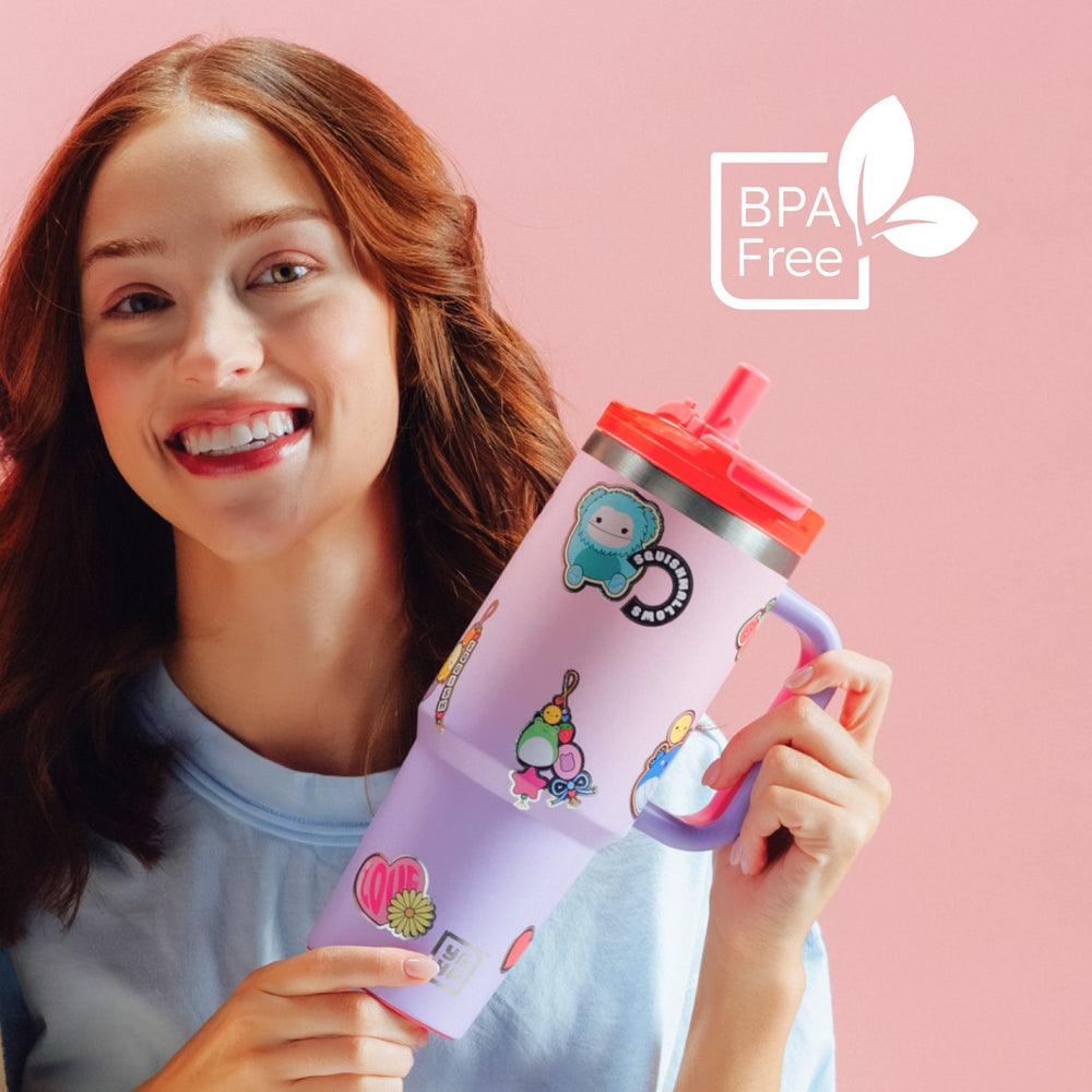 Squishmallows Sticker Bomb Tumbler with Straw / Squishmallows   Category