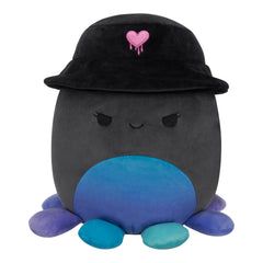 Squishmallows 8" Yoko the Charcoal Grey Octopus with Bucket Hat | Jazwares / Squishmallows   Squad