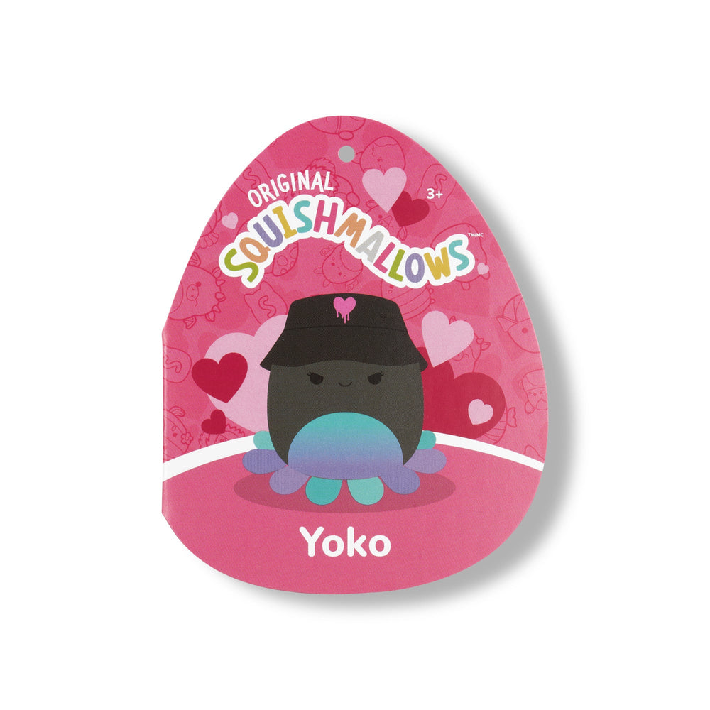 Squishmallows 8" Yoko the Charcoal Grey Octopus with Bucket Hat | Jazwares / Squishmallows   Squad