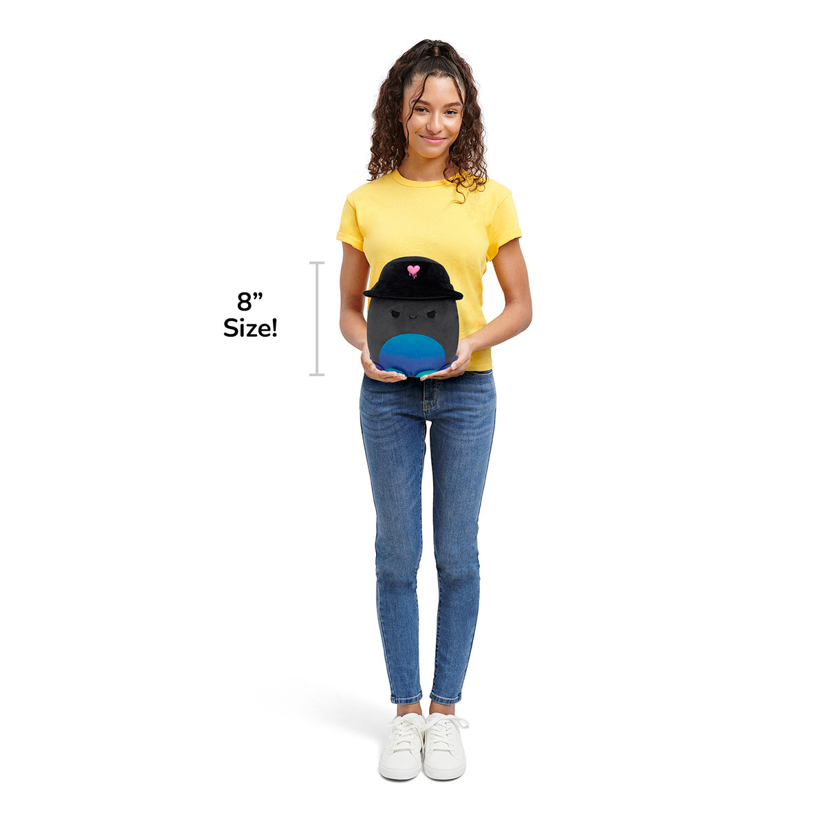 Squishmallows 8" Yoko the Charcoal Grey Octopus with Bucket Hat | Jazwares / Squishmallows   Squad