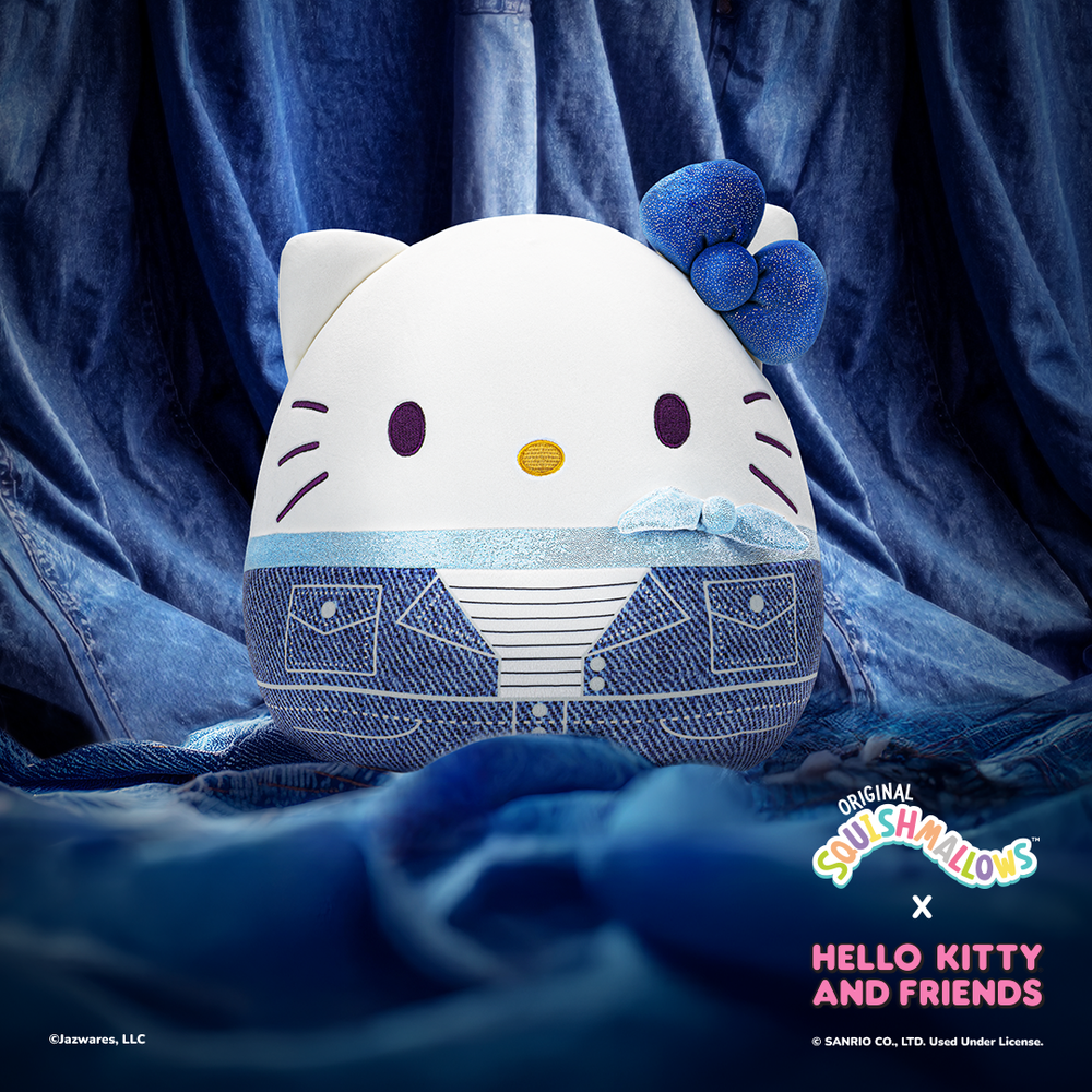 Squishmallows 12" Denim Hello Kitty | Jazwares / Squishmallows   Category|  Brand