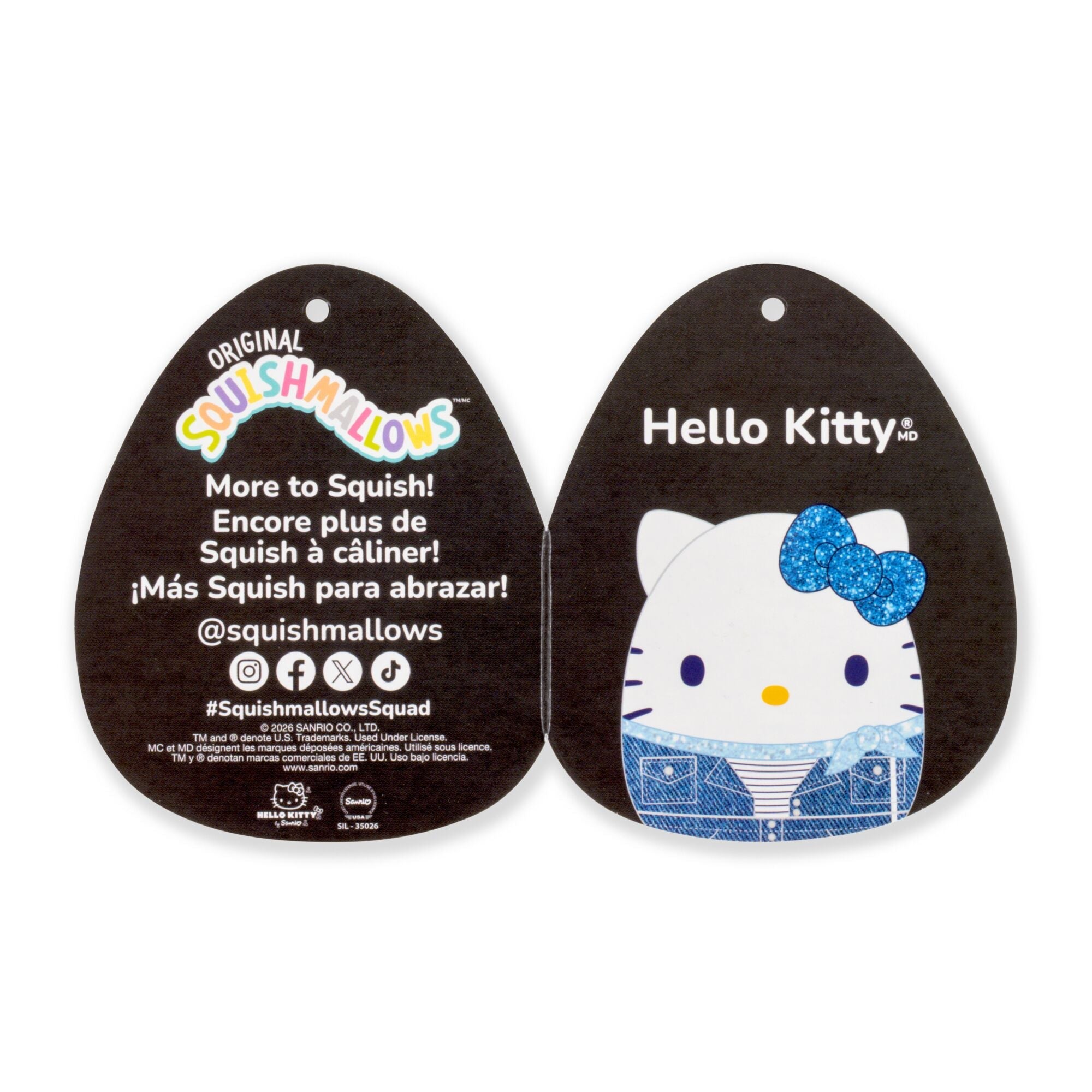 Squishmallows 12" Denim Hello Kitty | Jazwares / Squishmallows   Category|  Brand