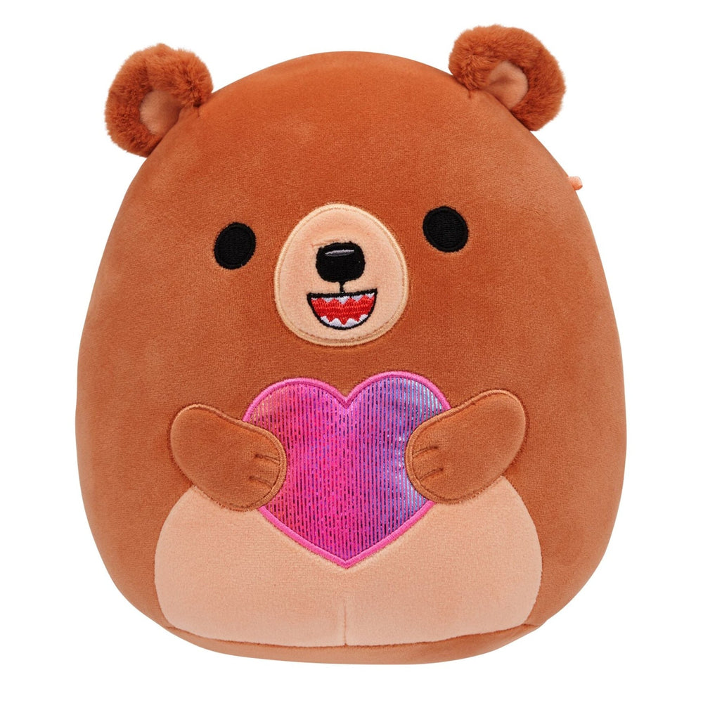 Squishmallows 8" Stokely the Brown Kodiak Bear Holding a Heart | Jazwares / Squishmallows   Category