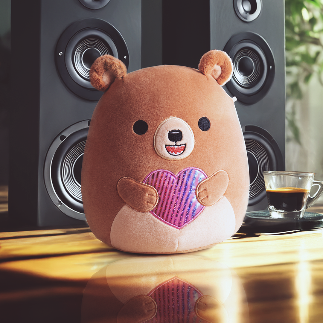 Squishmallows 8" Stokely the Brown Kodiak Bear Holding a Heart | Jazwares / Squishmallows   Category