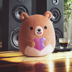 Squishmallows 8" Stokely the Brown Kodiak Bear Holding a Heart | Jazwares / Squishmallows   Category
