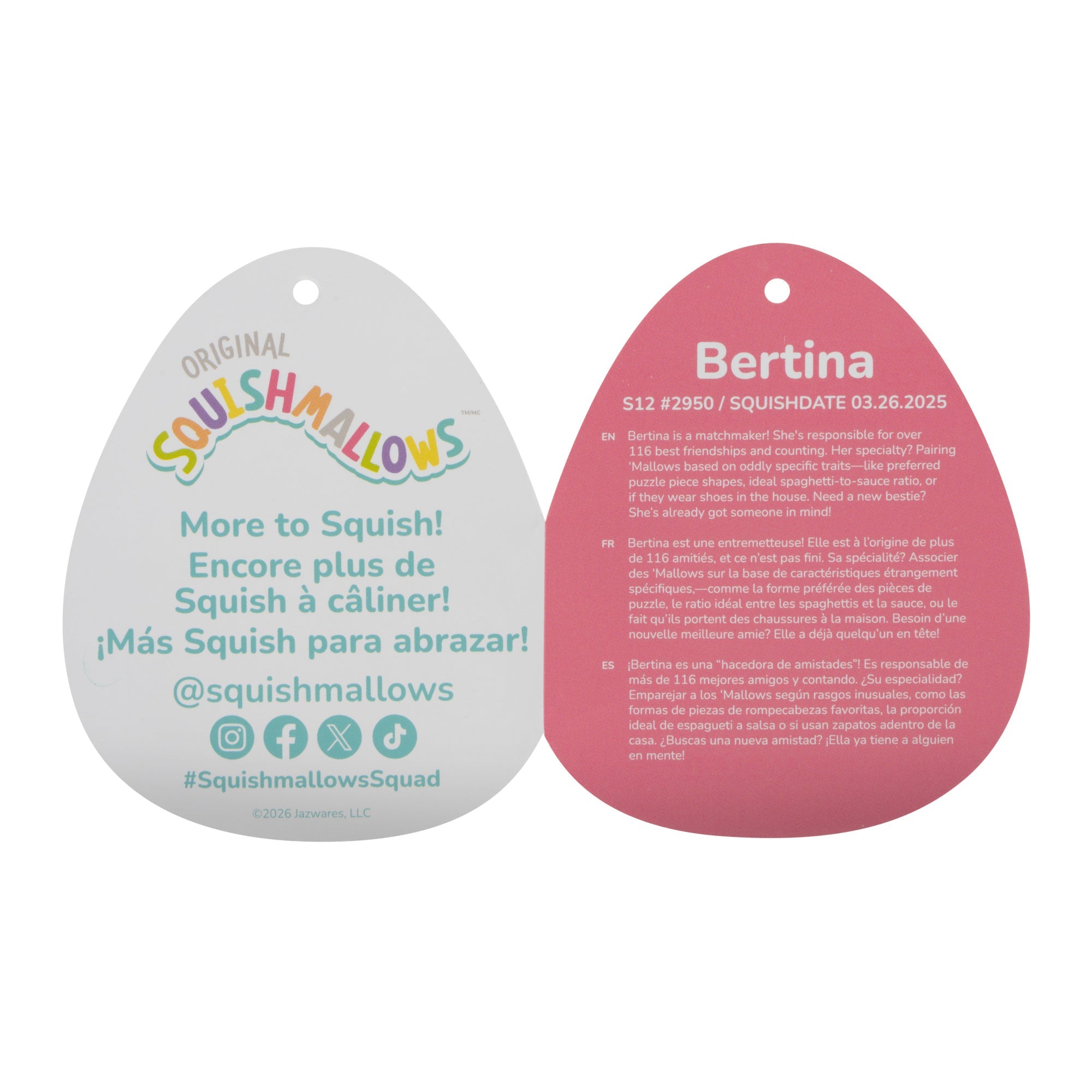 Squishmallows 12" Bertina the Pink Ombré Pancakes | Jazwares / Squishmallows   Squad