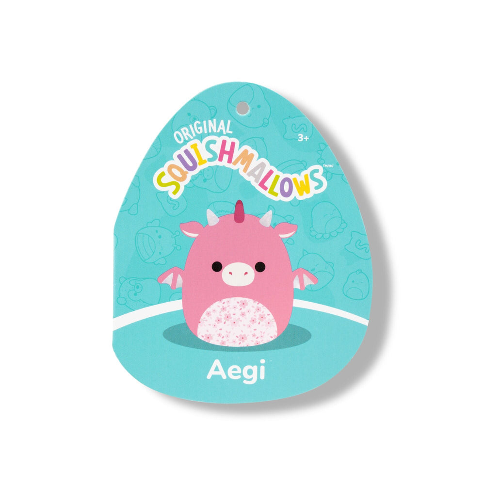 Squishmallows 14" Aegi the Pink Dragon with Sakura Print Belly | Jazwares / Squishmallows   Squad