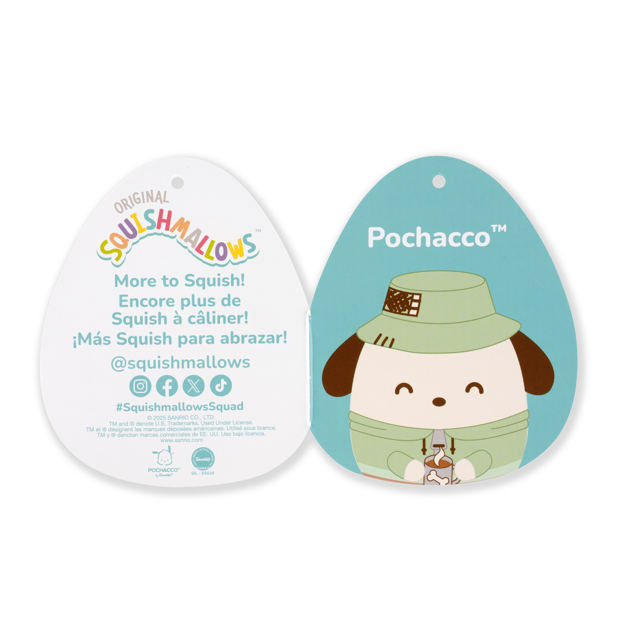 Hello Kitty and Friends 12" Cute Camping Pochacco | Jazwares / Squishmallows   Category|  Brand