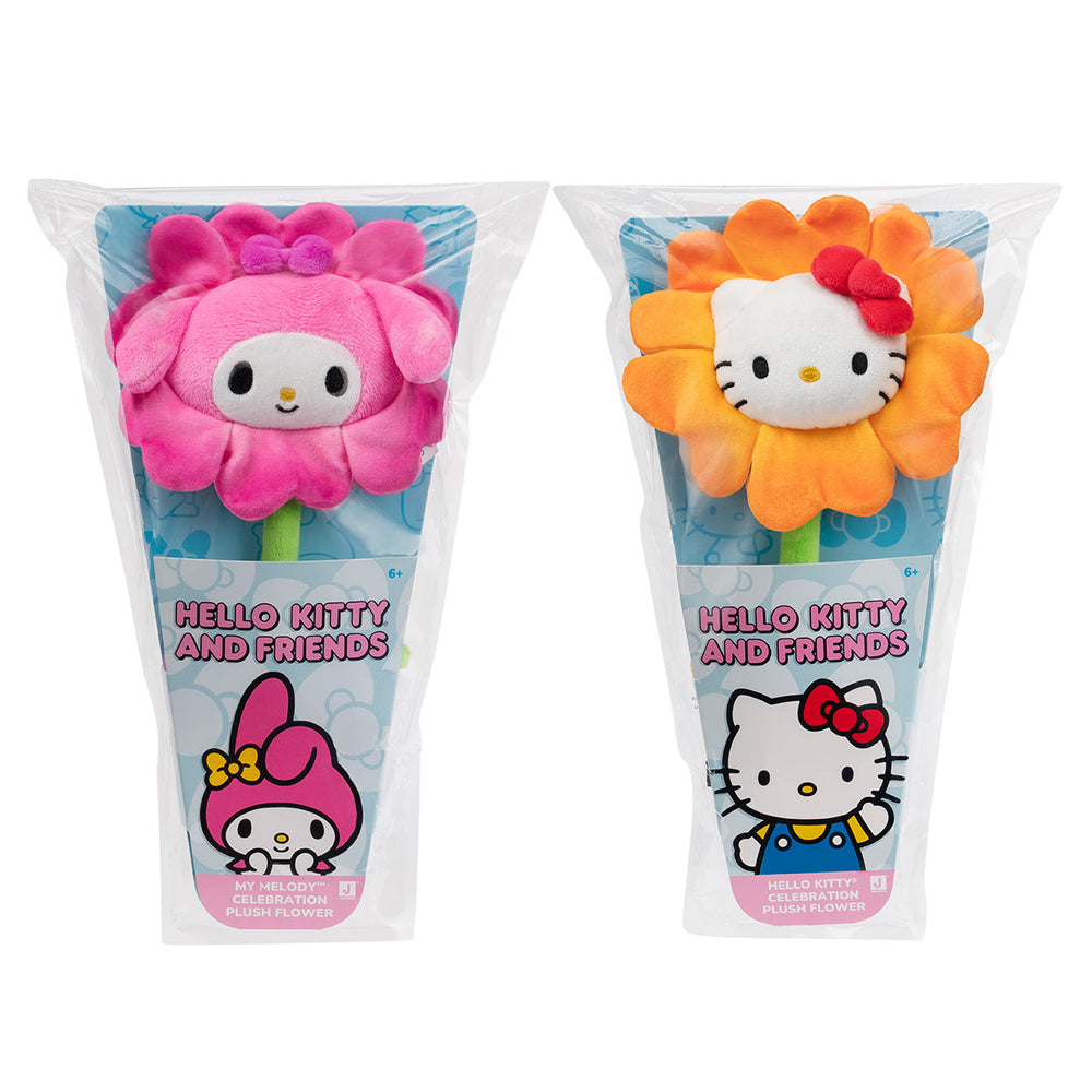 Hello Kitty and Friends 14" Plush Flower 2-Pack - Hello Kitty & My Melody | Jazwares / Squishmallows   Category