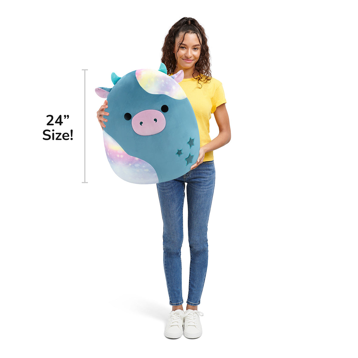 Squishmallows 24" Presto the Teal Galaxy Cow | Jazwares / Squishmallows   Category|  Squad