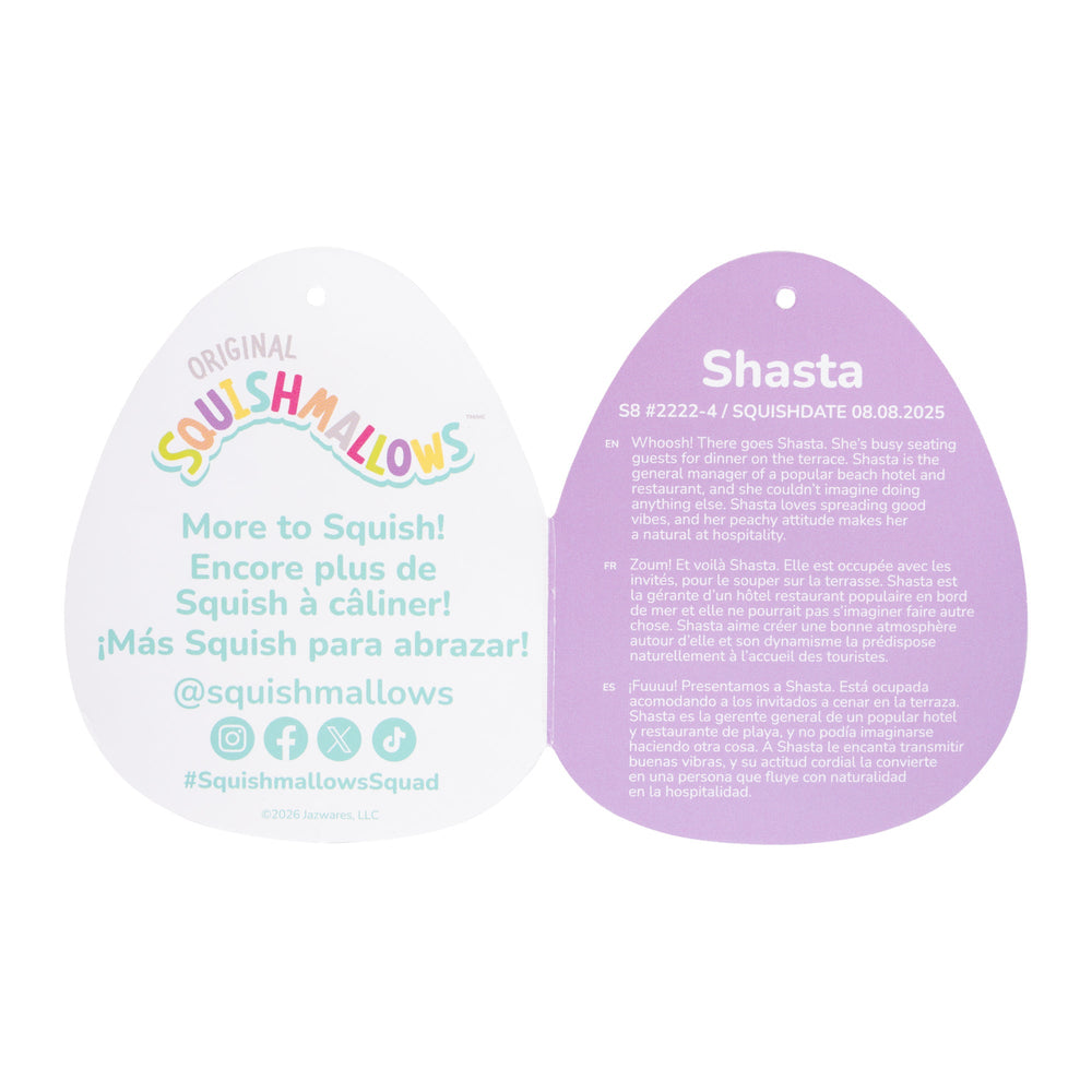 Squishmallows 8" Shasta the Peach Bigfoot Holding Teacup | Jazwares / Squishmallows   Squad