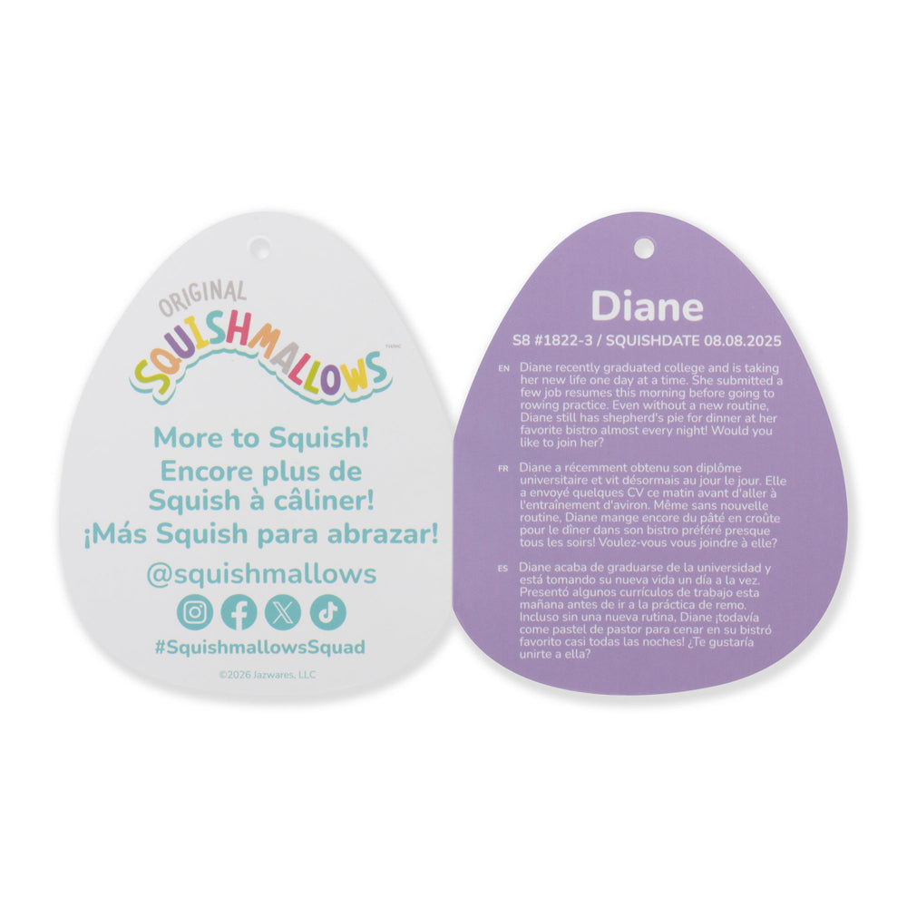 Squishmallows Diane the Peach Bigfoot with Yellow Rain Boots | Jazwares / Squishmallows   Squad