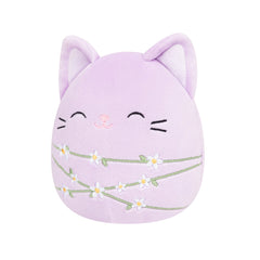 Squishmallows 8" Mak the Lavender Cat Wrapped with Flower Stems | Jazwares / Squishmallows   Squad