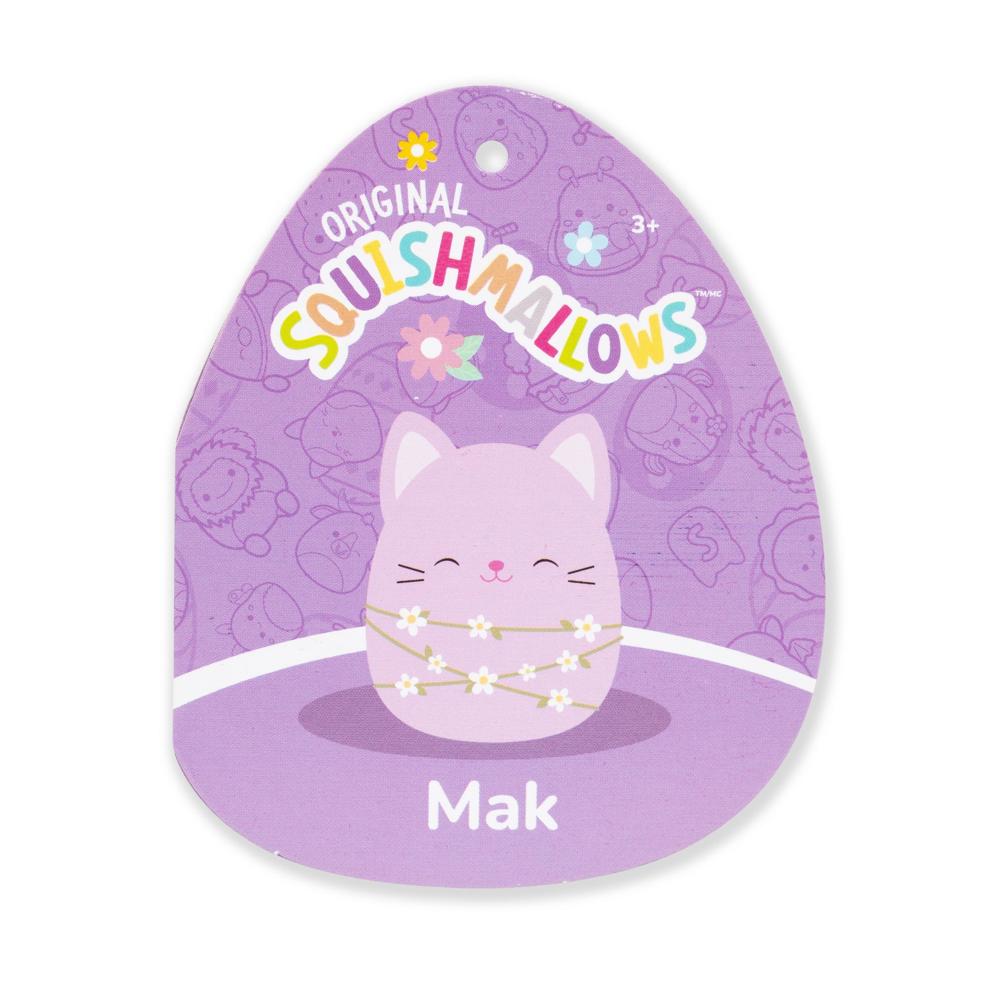 Squishmallows 8" Mak the Lavender Cat Wrapped with Flower Stems | Jazwares / Squishmallows   Squad