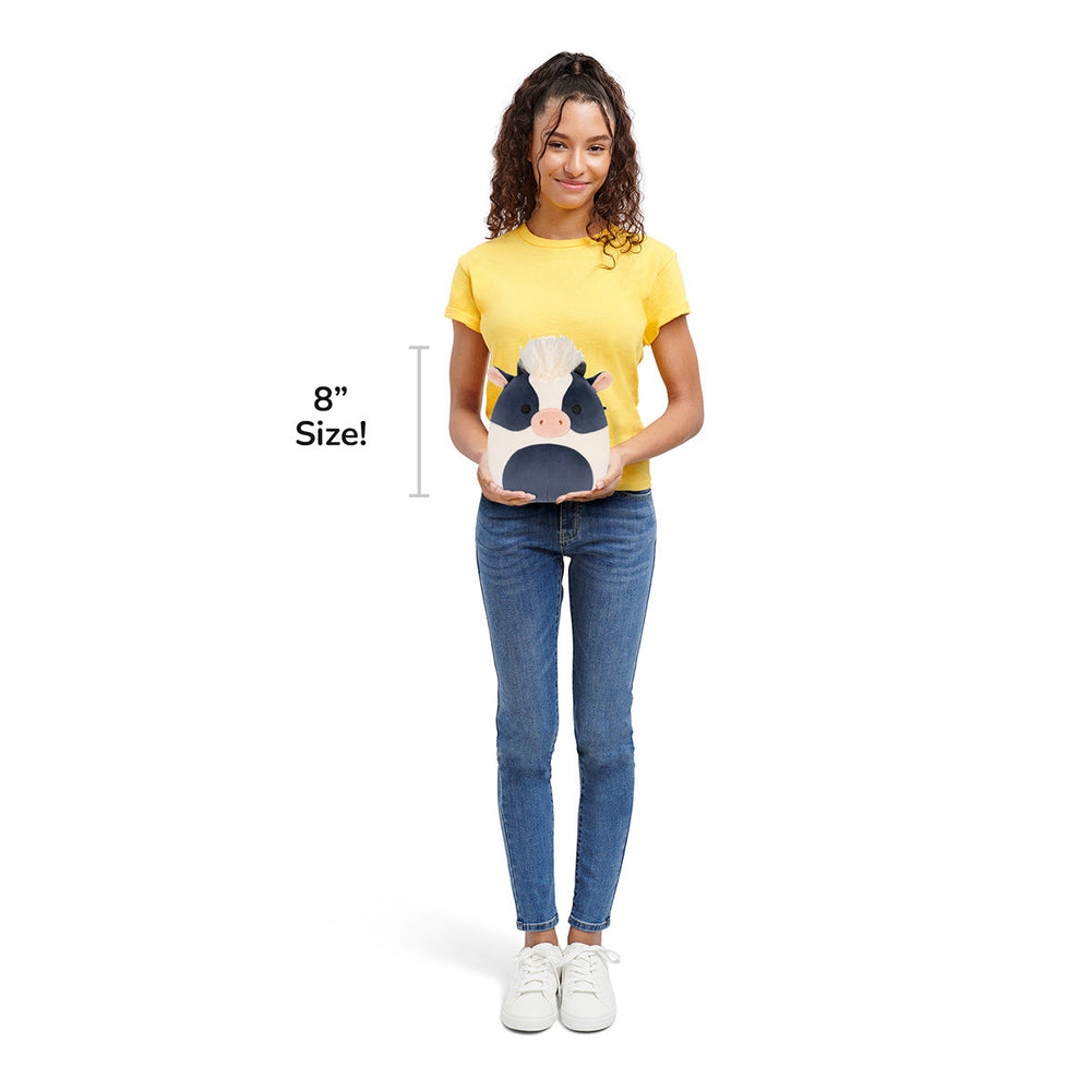 Squishmallows 8" Dill the Black and White Cow with Shaggy Hair | Jazwares / Squishmallows   Category|  Squad