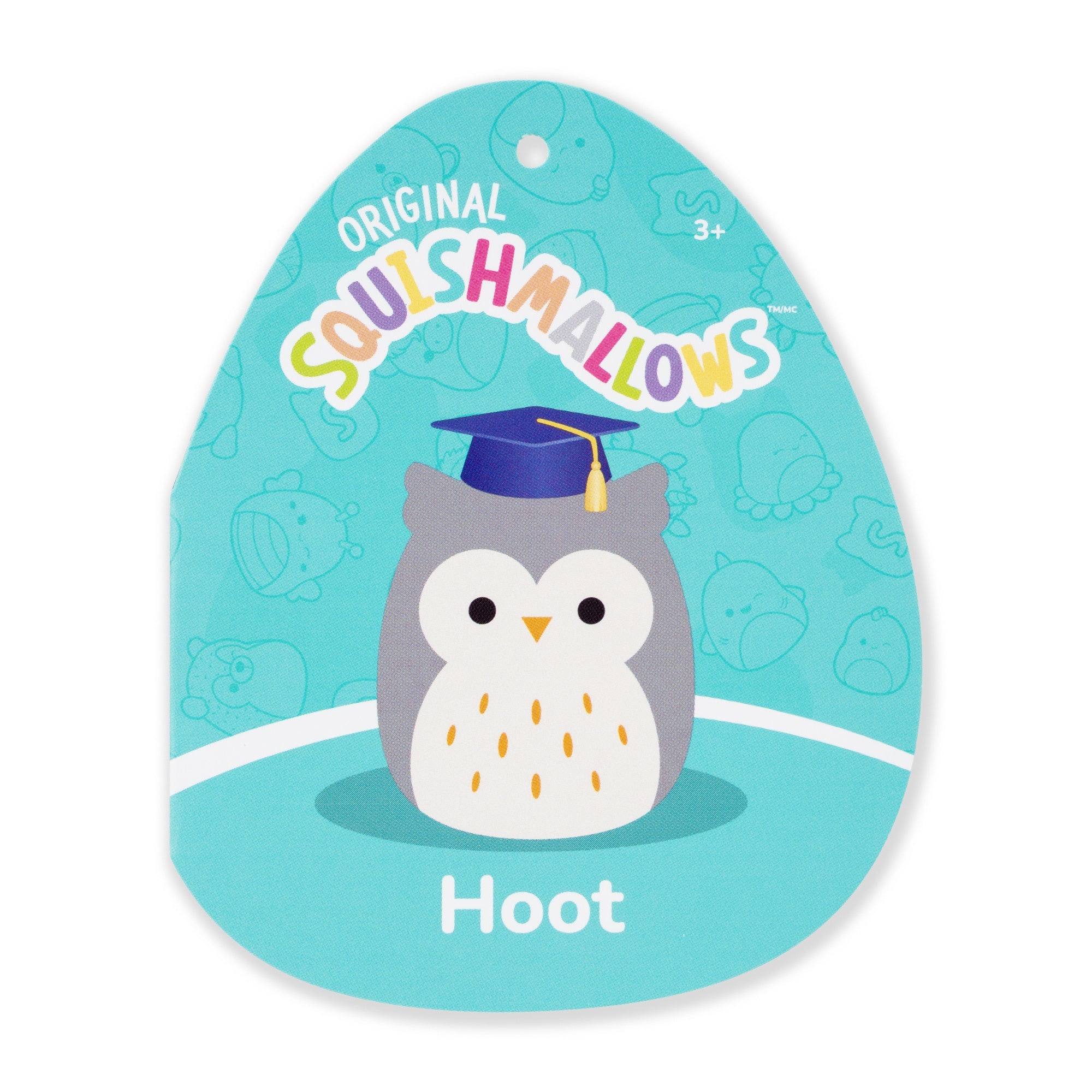 Squishmallows 12" Hoot the Grey Owl with Blue Graduation Cap | Jazwares / Squishmallows   Squad
