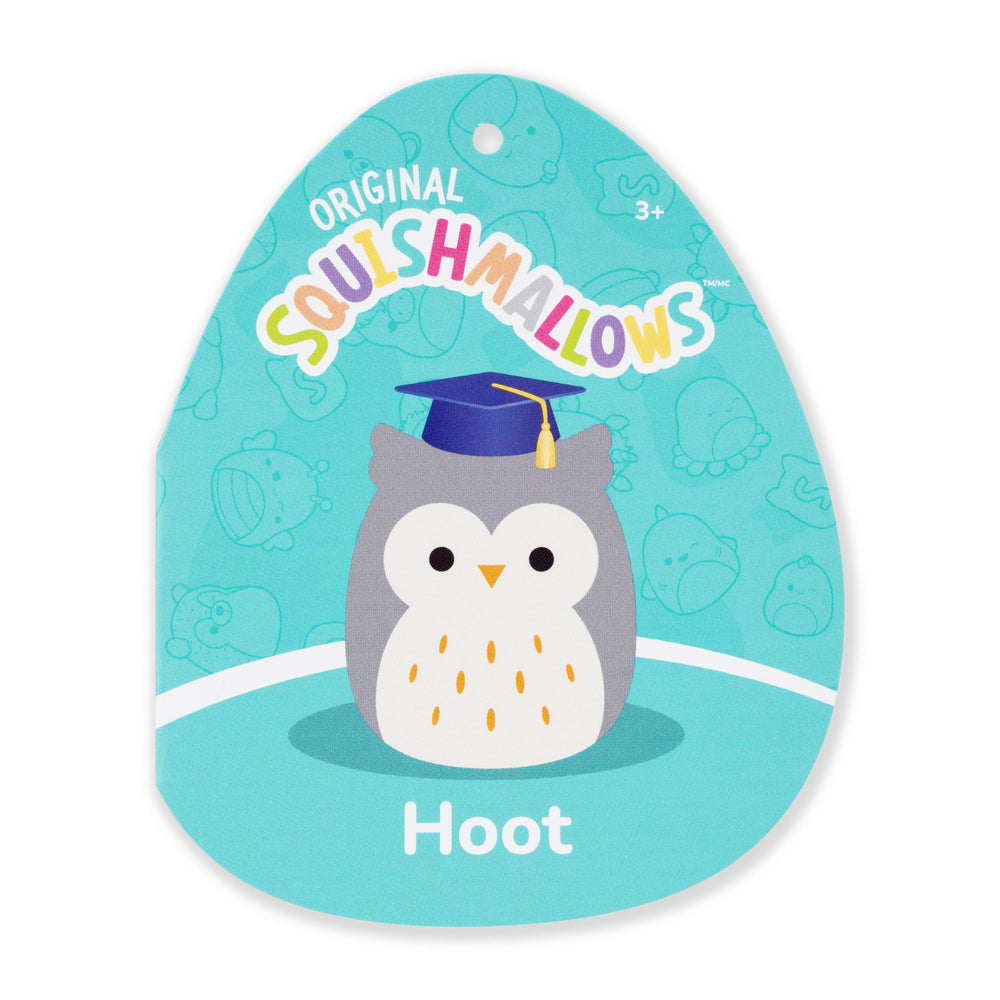 Squishmallows 12" Hoot the Grey Owl with Blue Graduation Cap | Jazwares / Squishmallows   Squad
