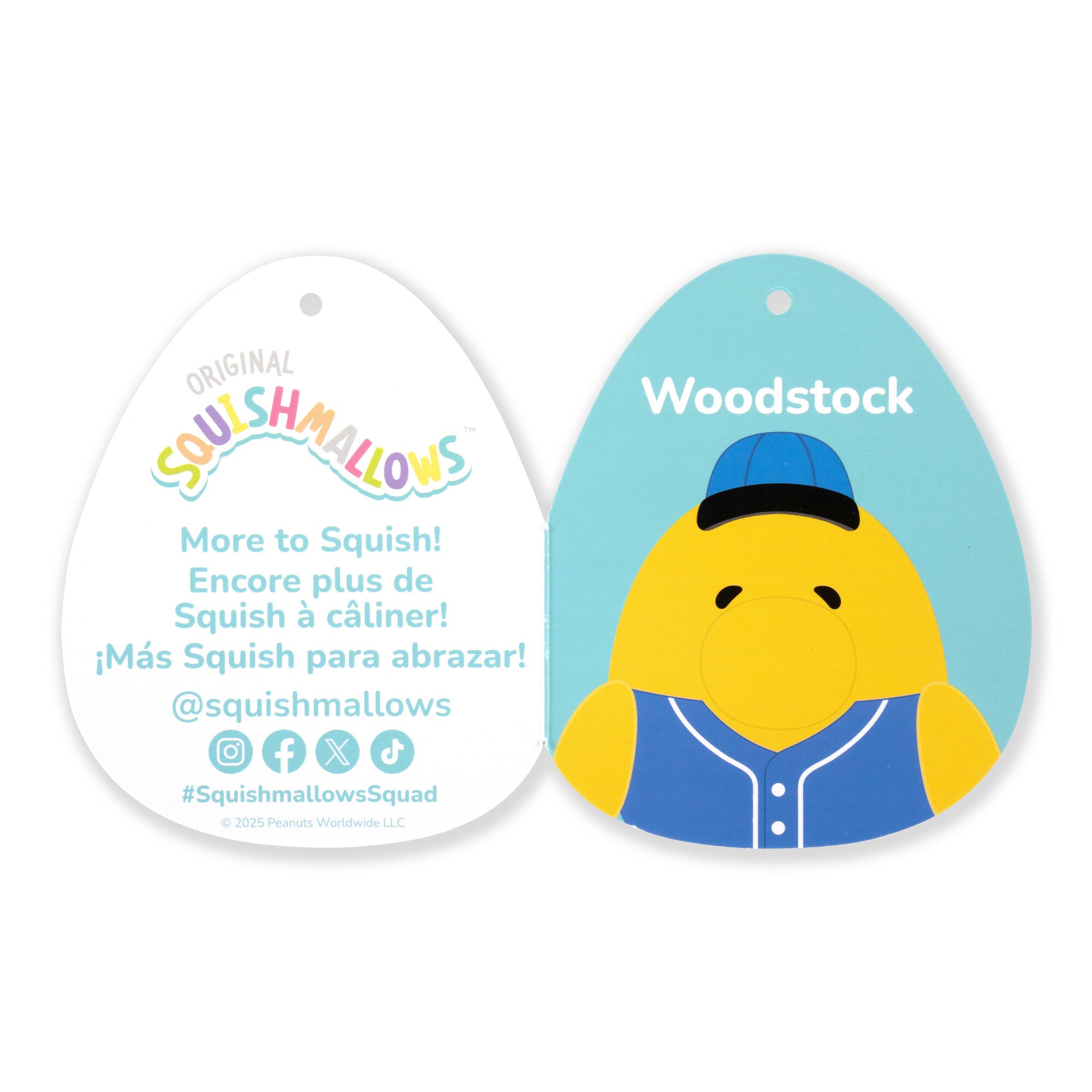 Squishmallows Peanuts 8" Baseball Woodstock | Jazwares / Squishmallows   Brand