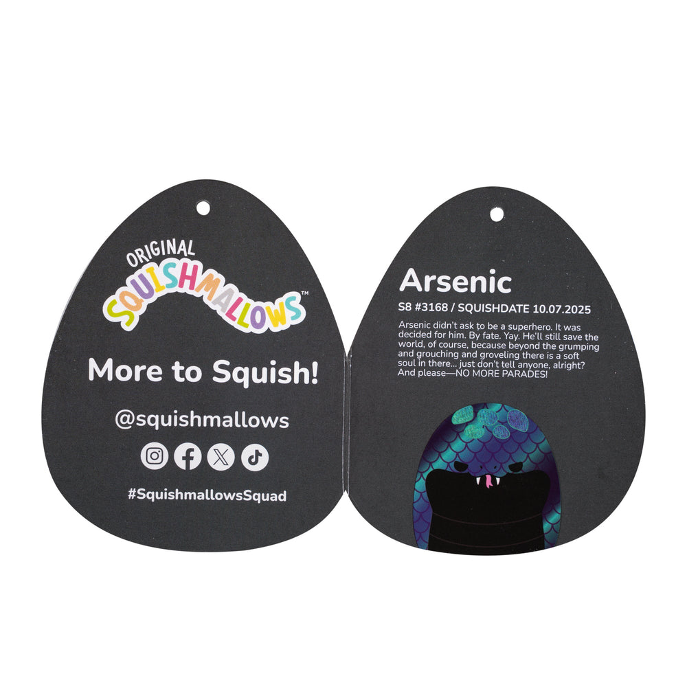 Squishmallows 8" Select Series Arsenic the Snake | Jazwares / Squishmallows   Category