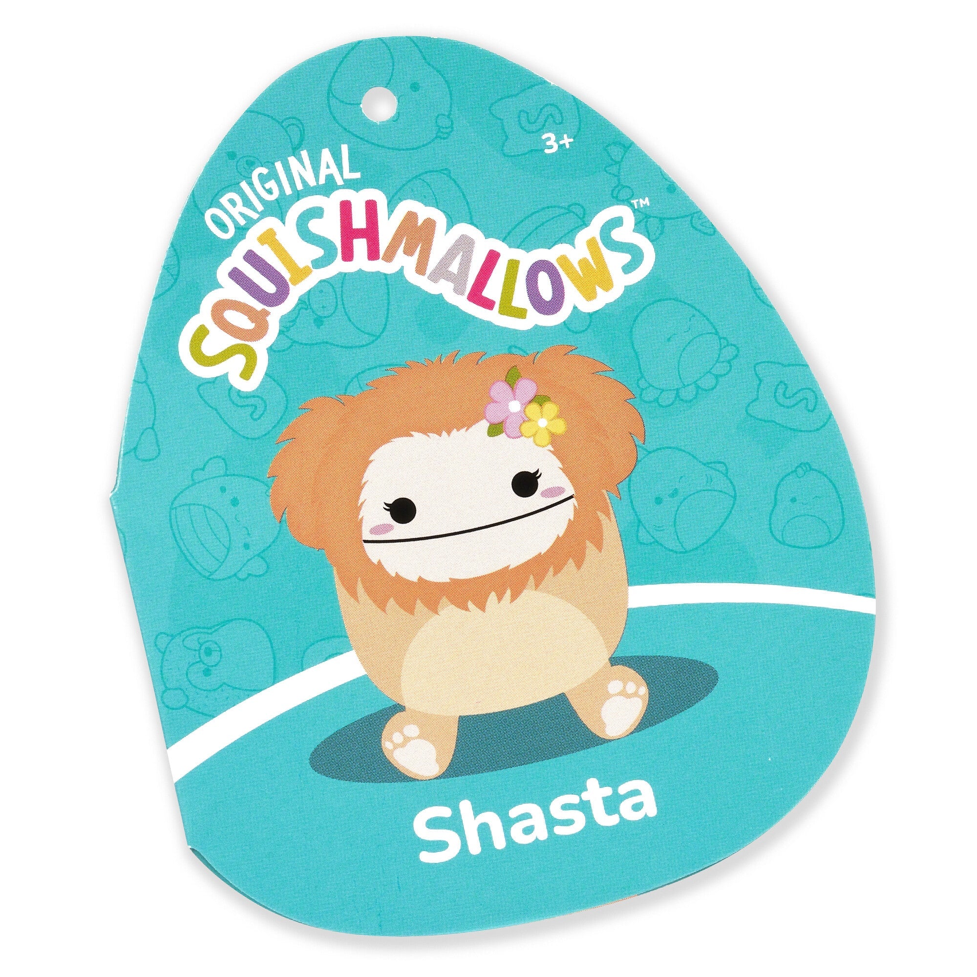 Squishmallows 12" Shasta the Peach Bigfoot with Tropical Flower | Jazwares / Squishmallows   Category|  Squad