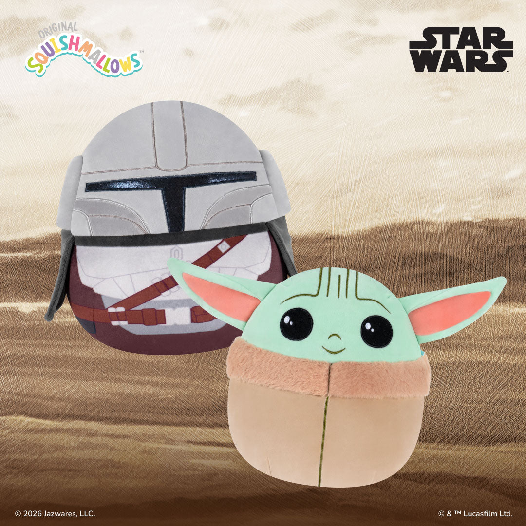 Squishmallows 8" Star Wars Mandalorian and Grogu 2-Pack | Jazwares / Squishmallows   Category|  Brand