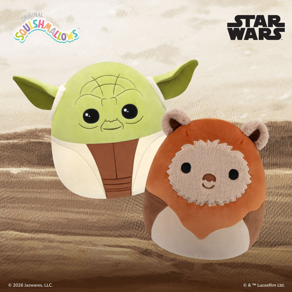 Squishmallows 12" Star Wars Yoda and Ewok 2-Pack | Jazwares / Squishmallows   Category|  Brand