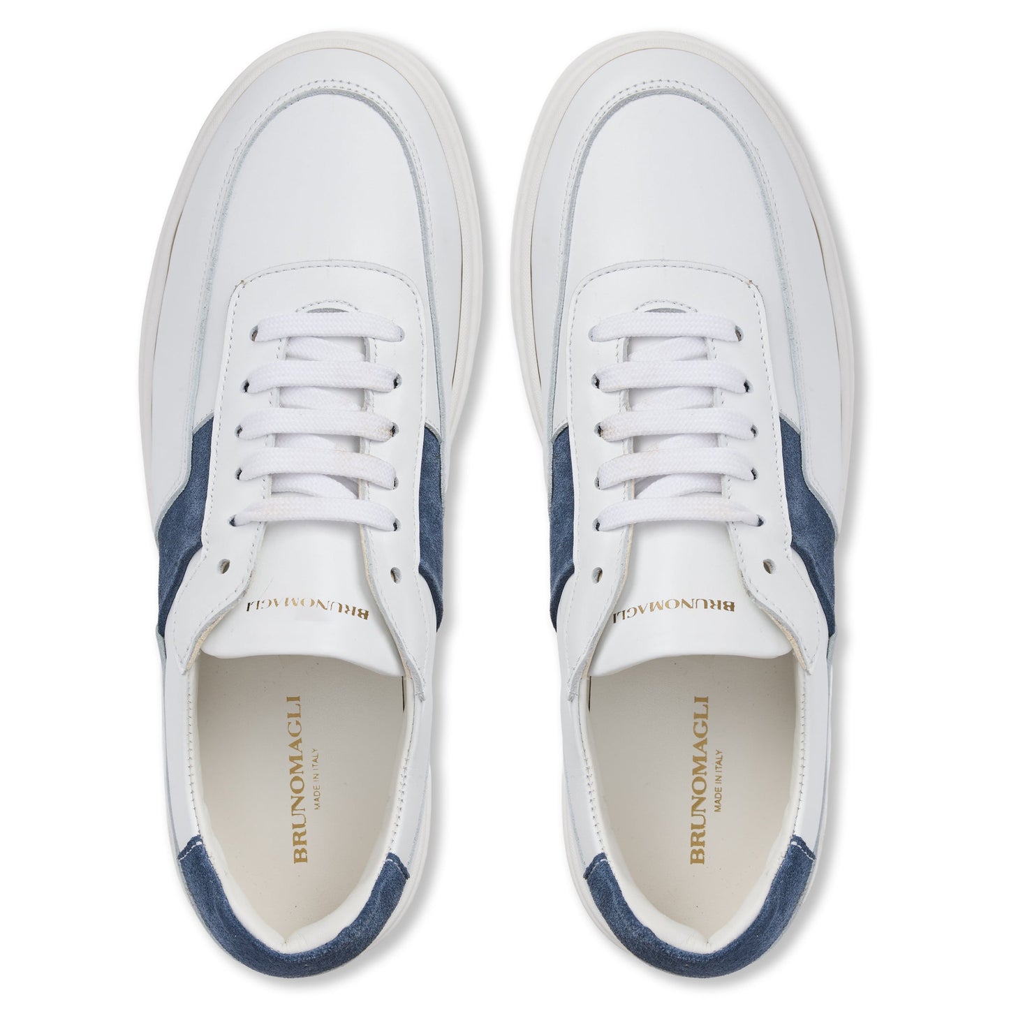 Bruno Magli Ponza White/Jeans Suede