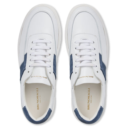Bruno Magli Ponza White/Jeans Suede
