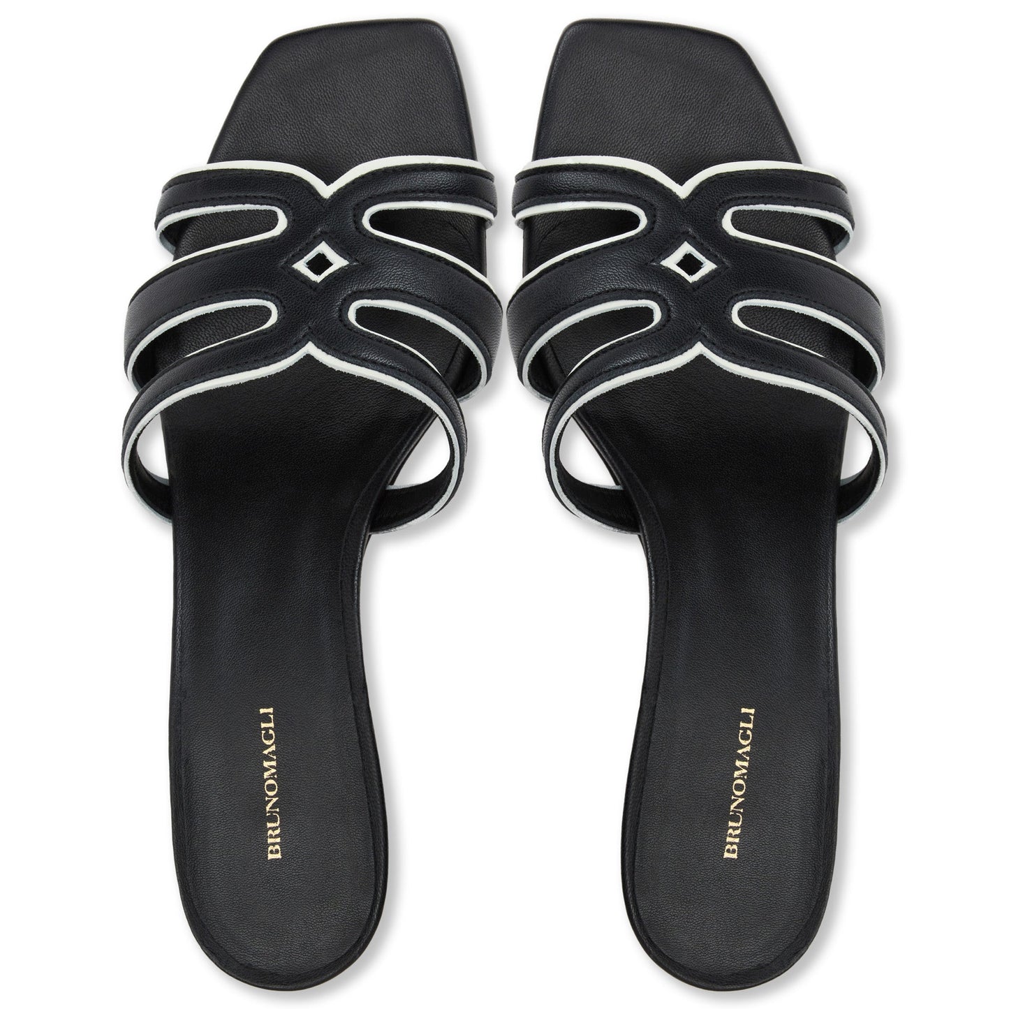 Bruno Magli Enora Black Nappa/Bone