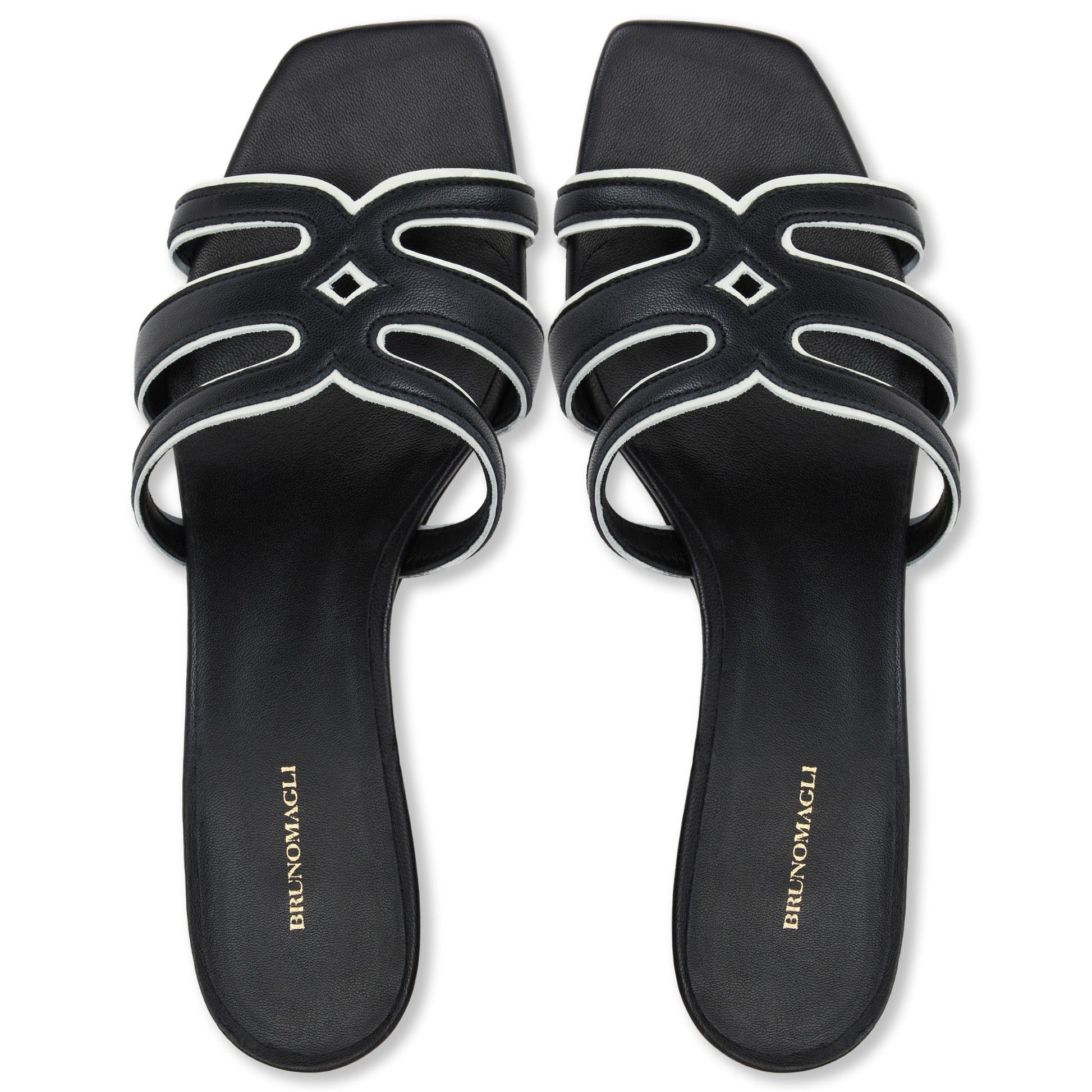Bruno Magli Enora Black Nappa/Bone