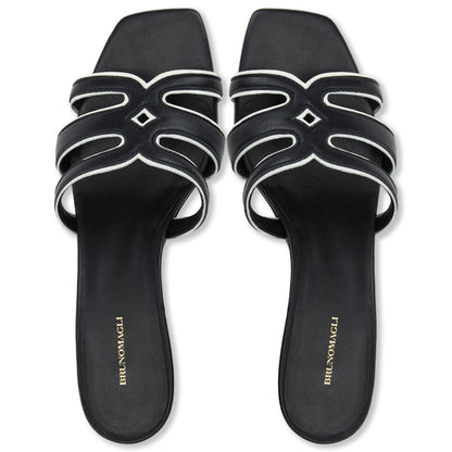 Bruno Magli Enora Black Nappa/Bone