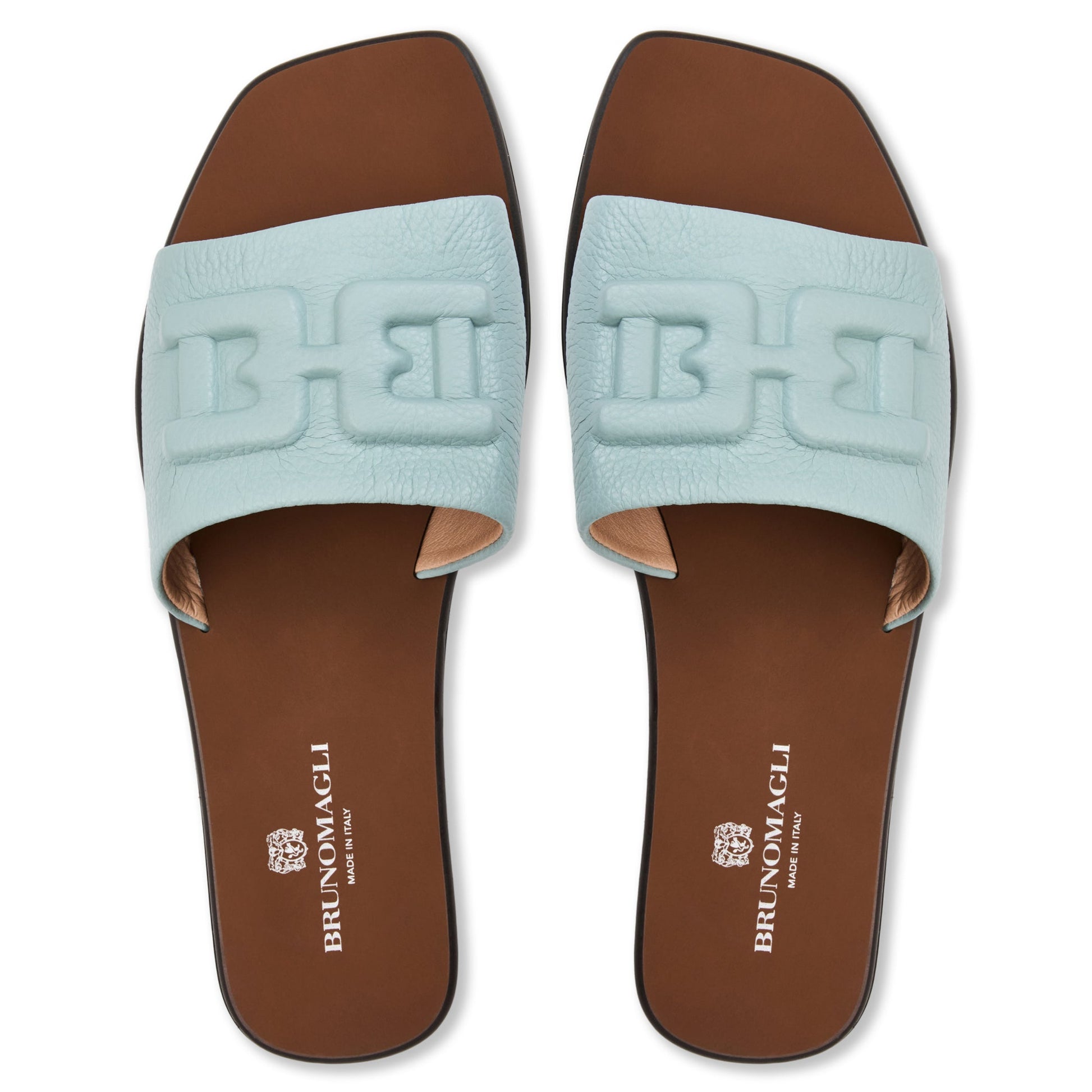 Bruno Magli Aqua Sky Blue Tumbled