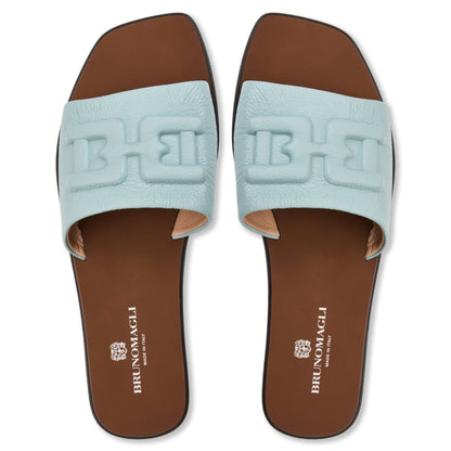 Bruno Magli Aqua Sky Blue Tumbled