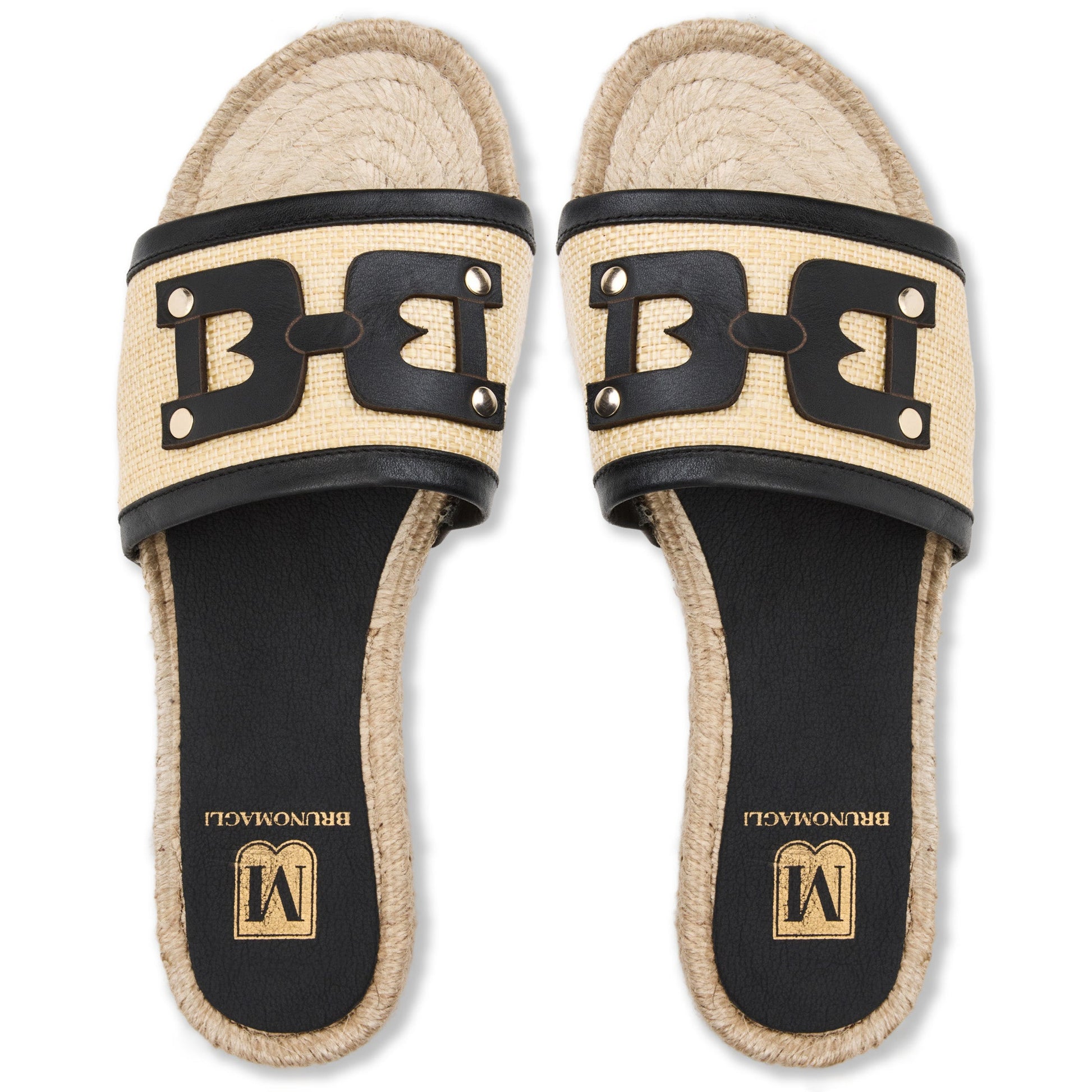 Bruno Magli Sabina Natural Raffia/Black